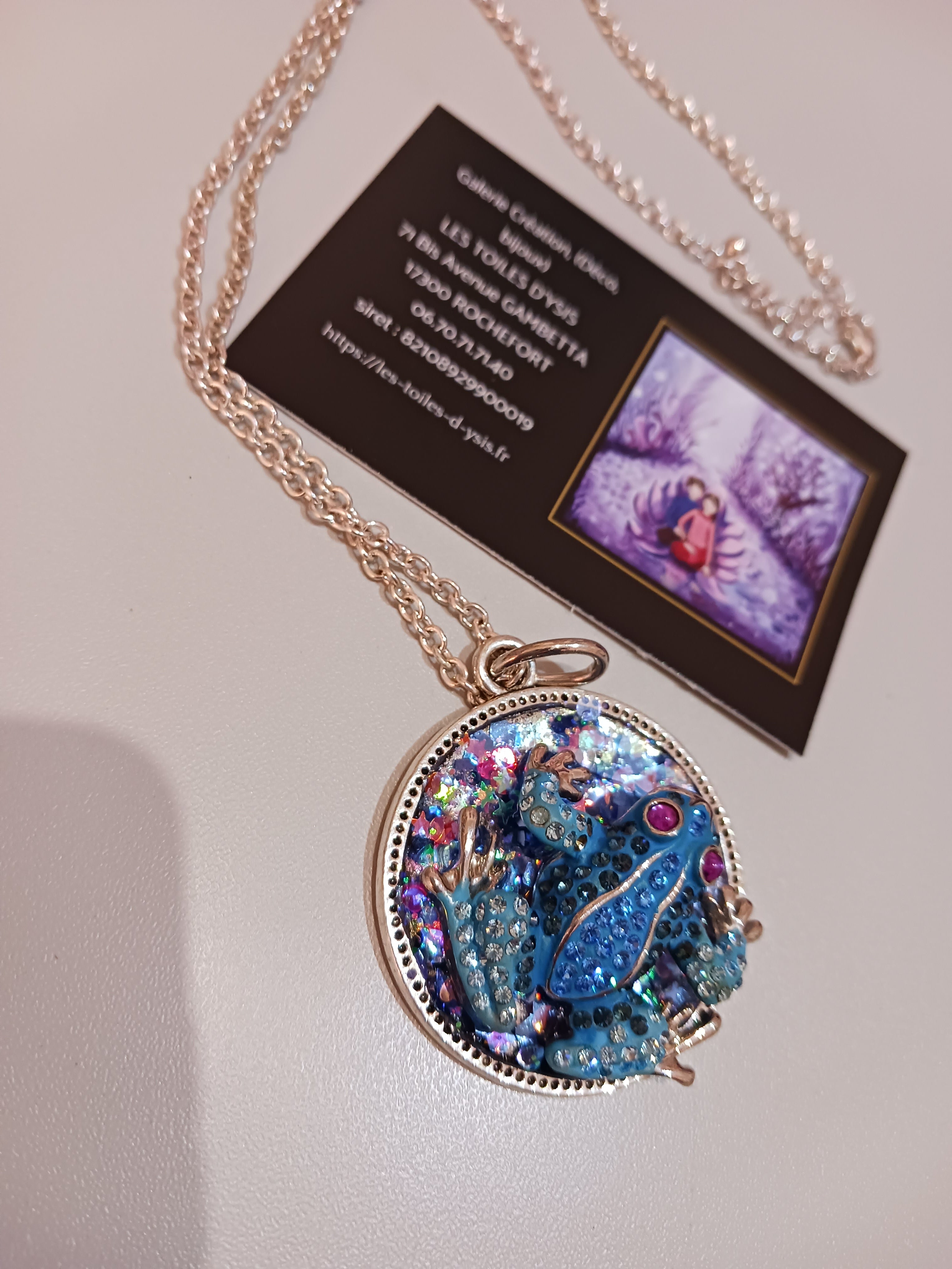 Collier Grenouille sur la mare