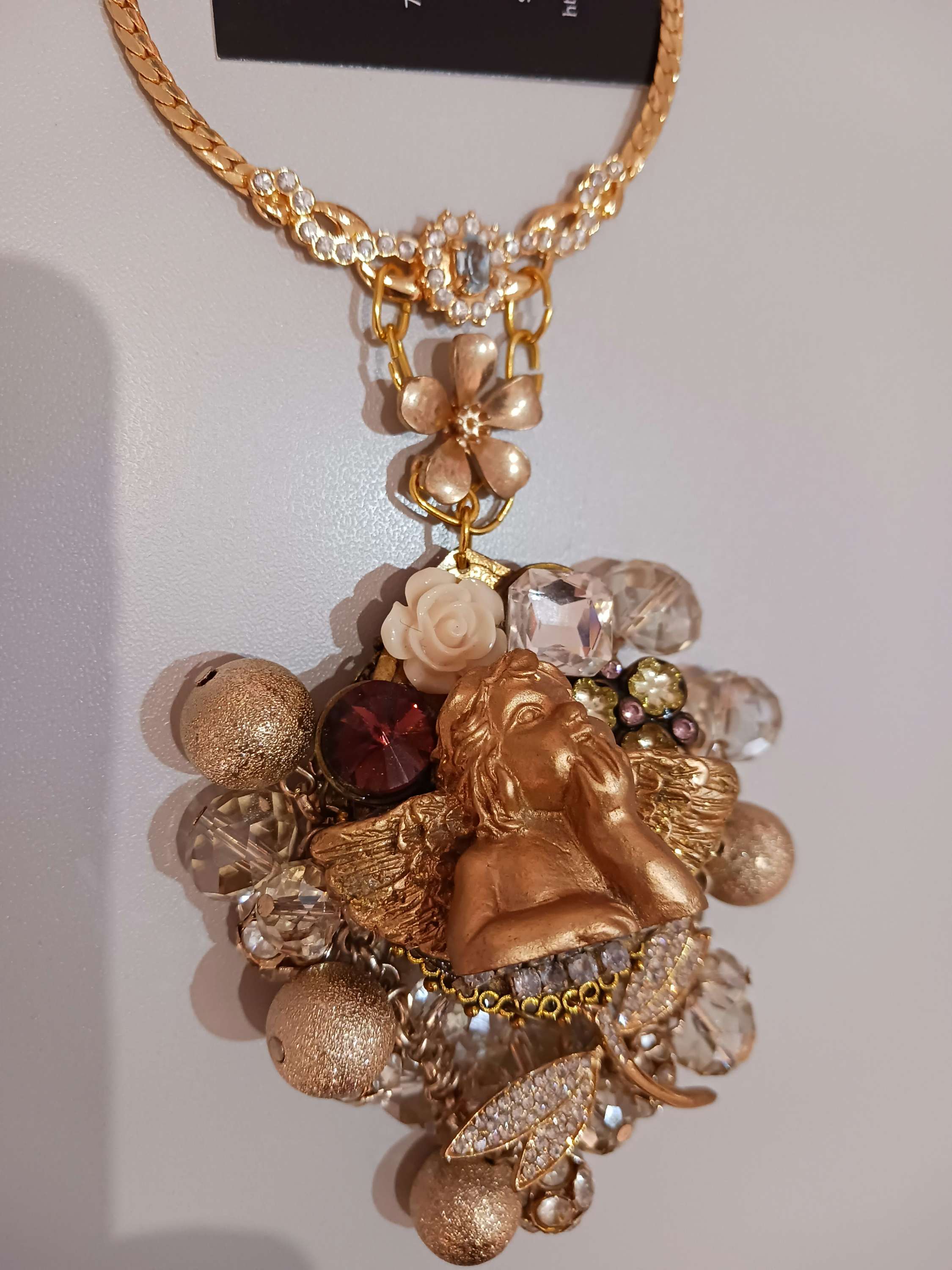 Collier baroque nuage d'ange