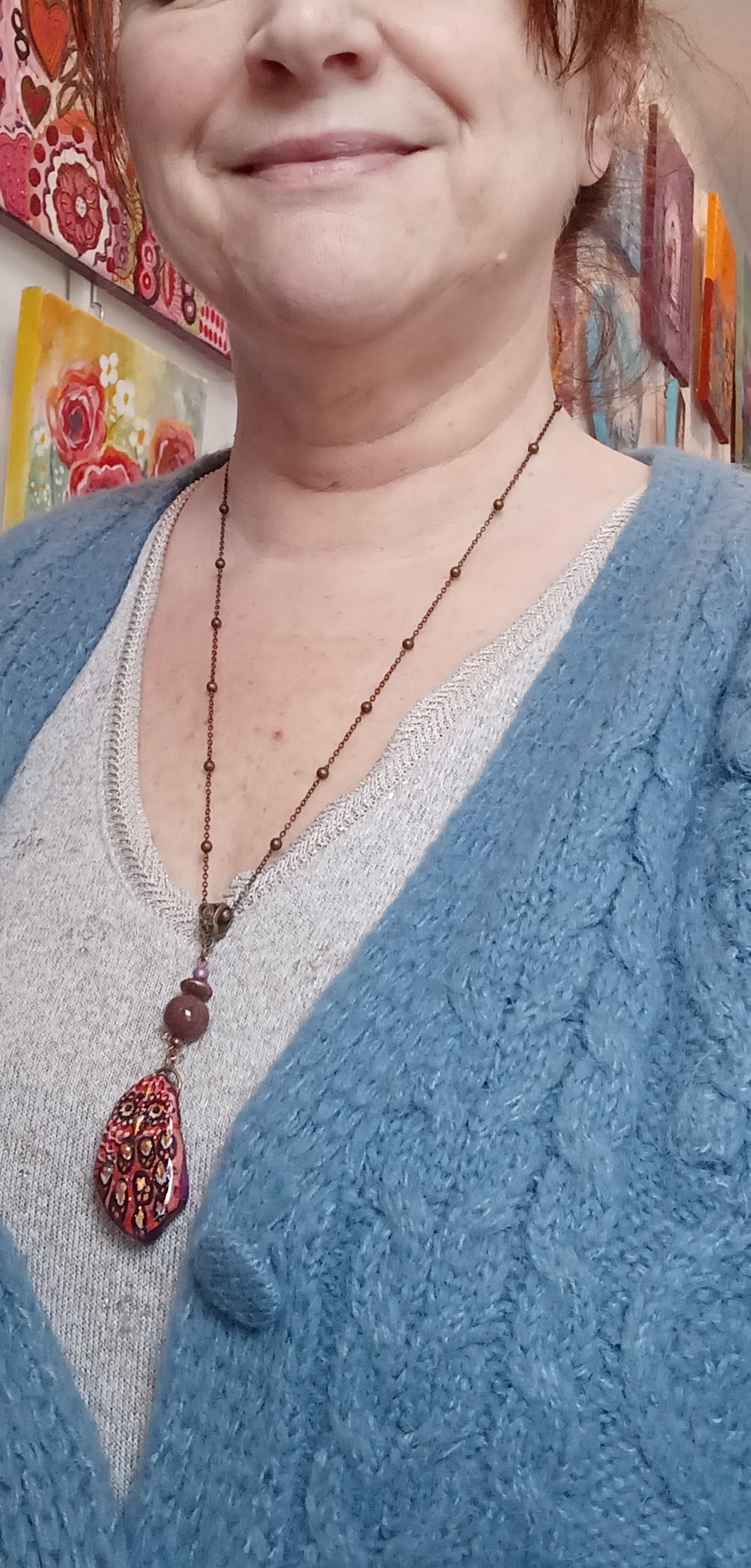 Collier chouette d'automne