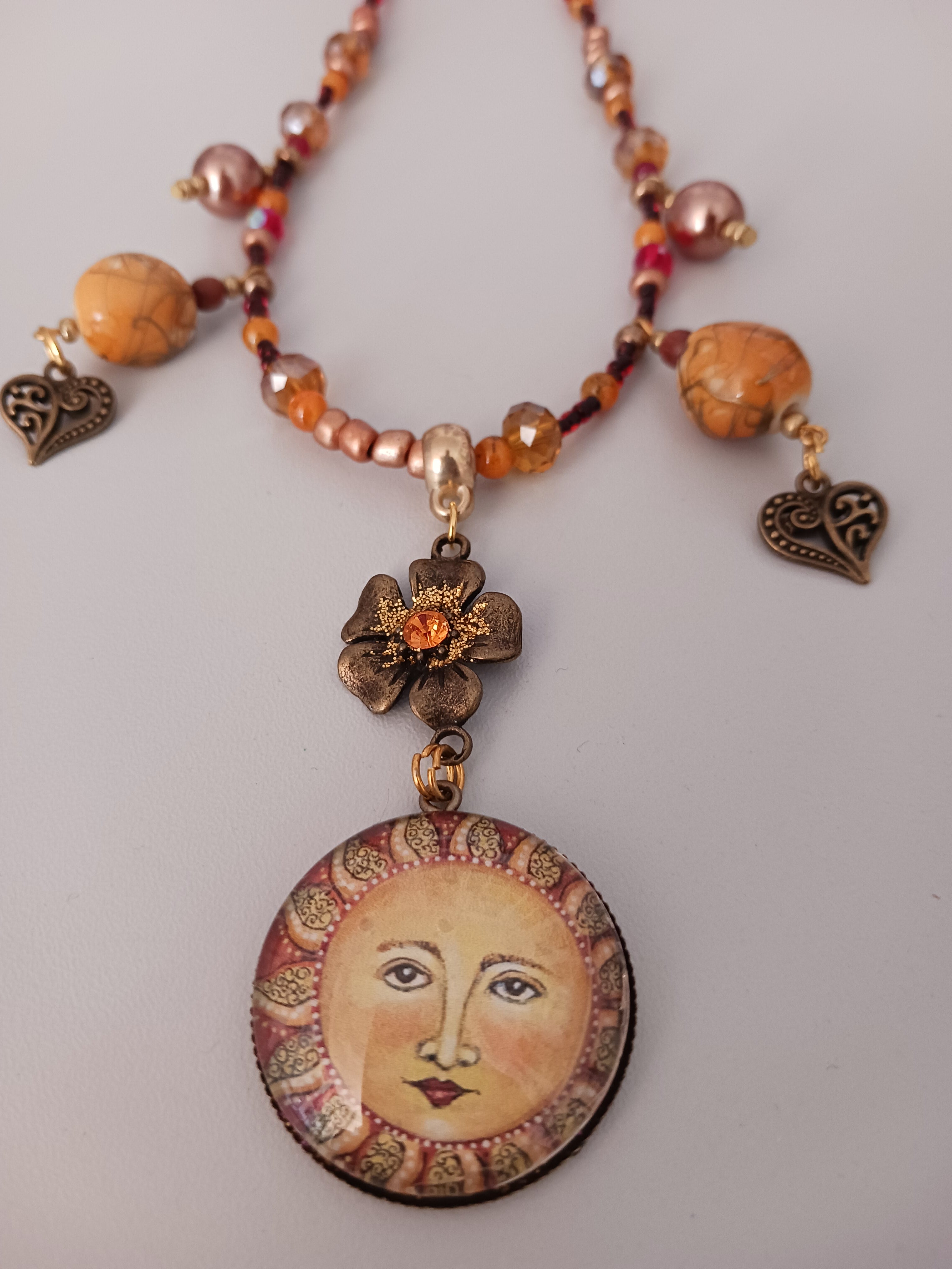 Collier Soleil et coeur