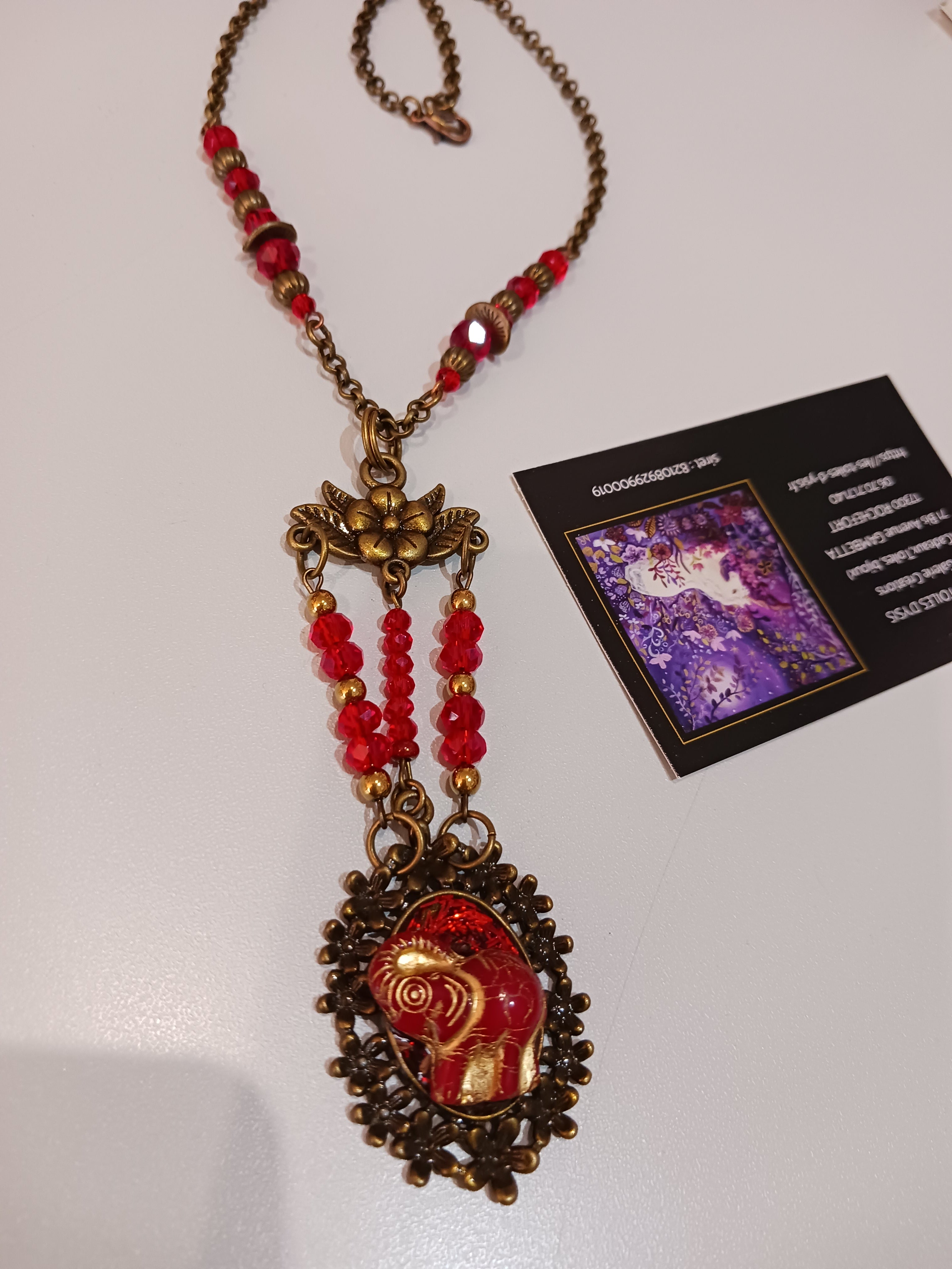 Collier Eléphant des indes