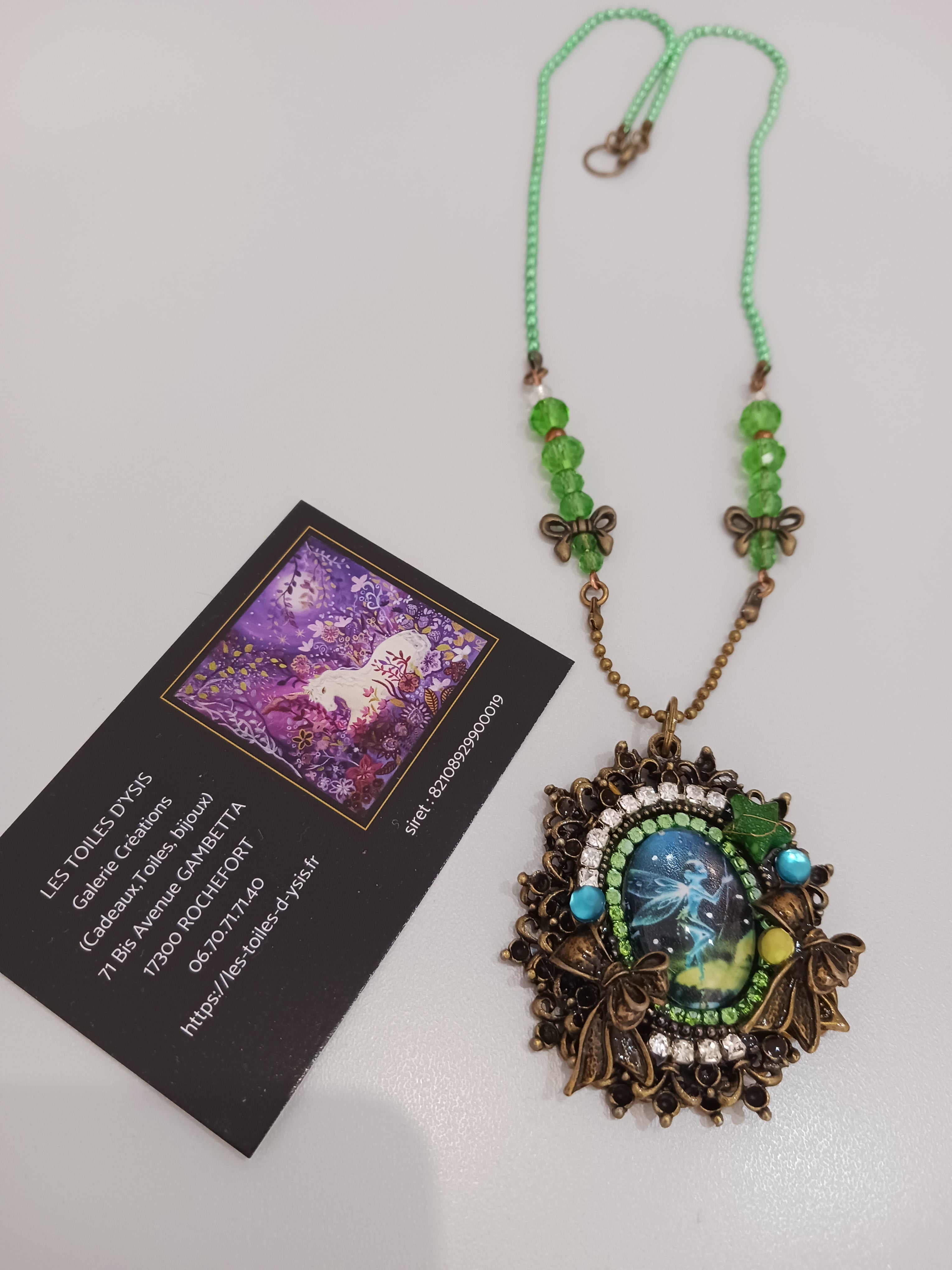 Collier féerique,  petite fée du lac