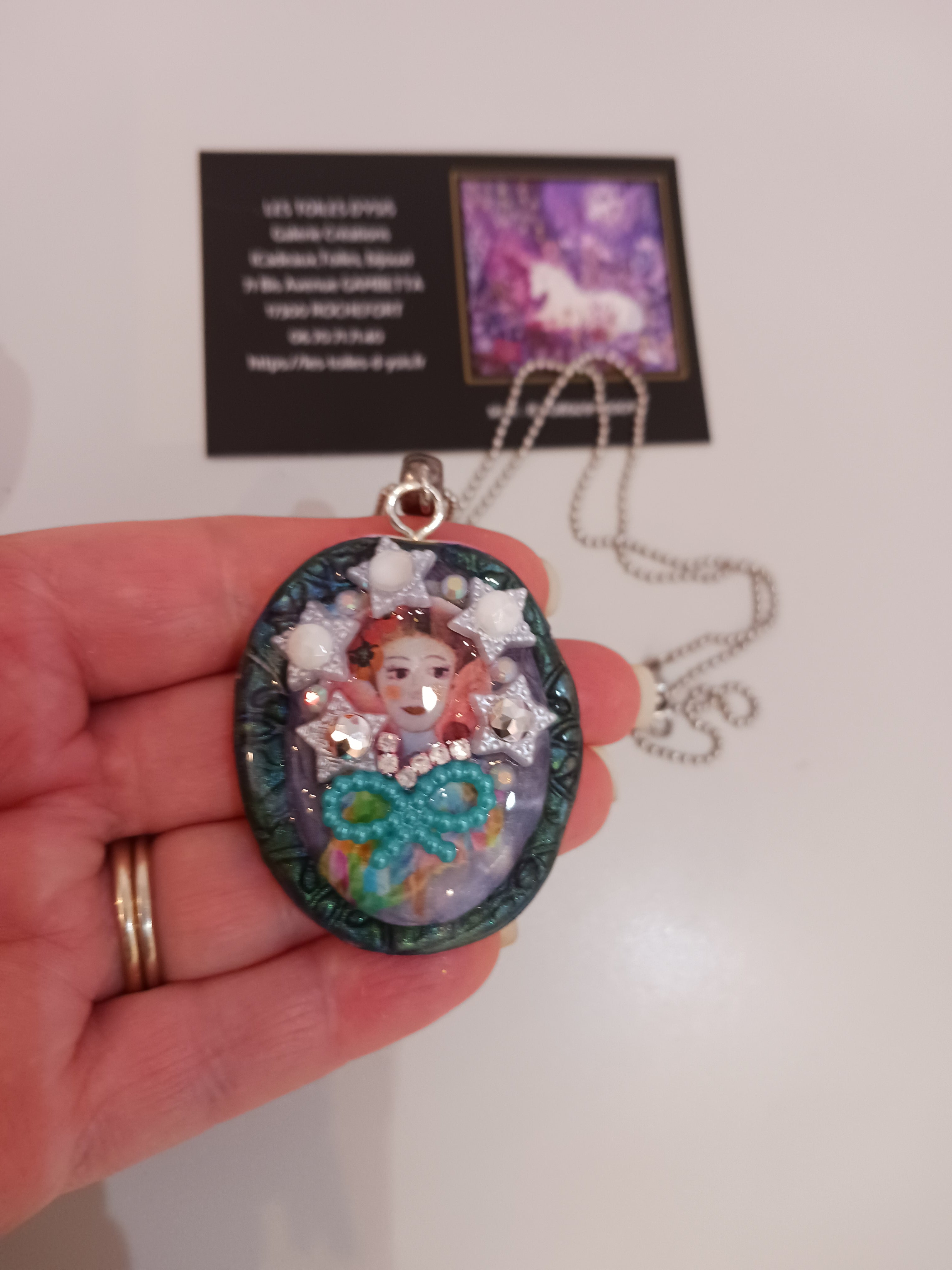 Collier Madone au coeur pur