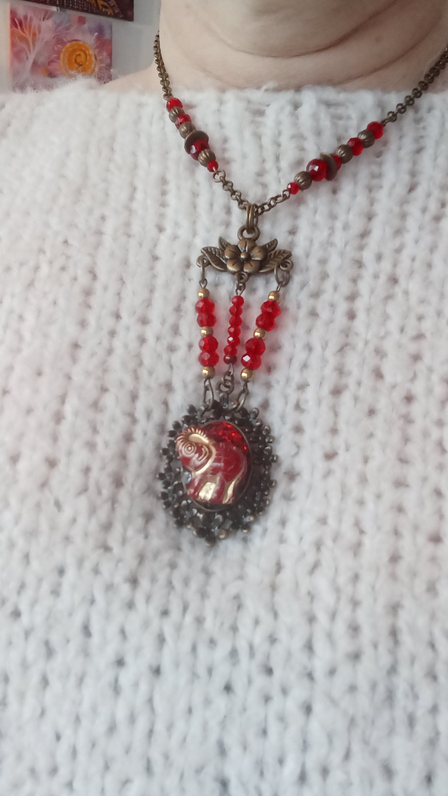 Collier Eléphant des indes