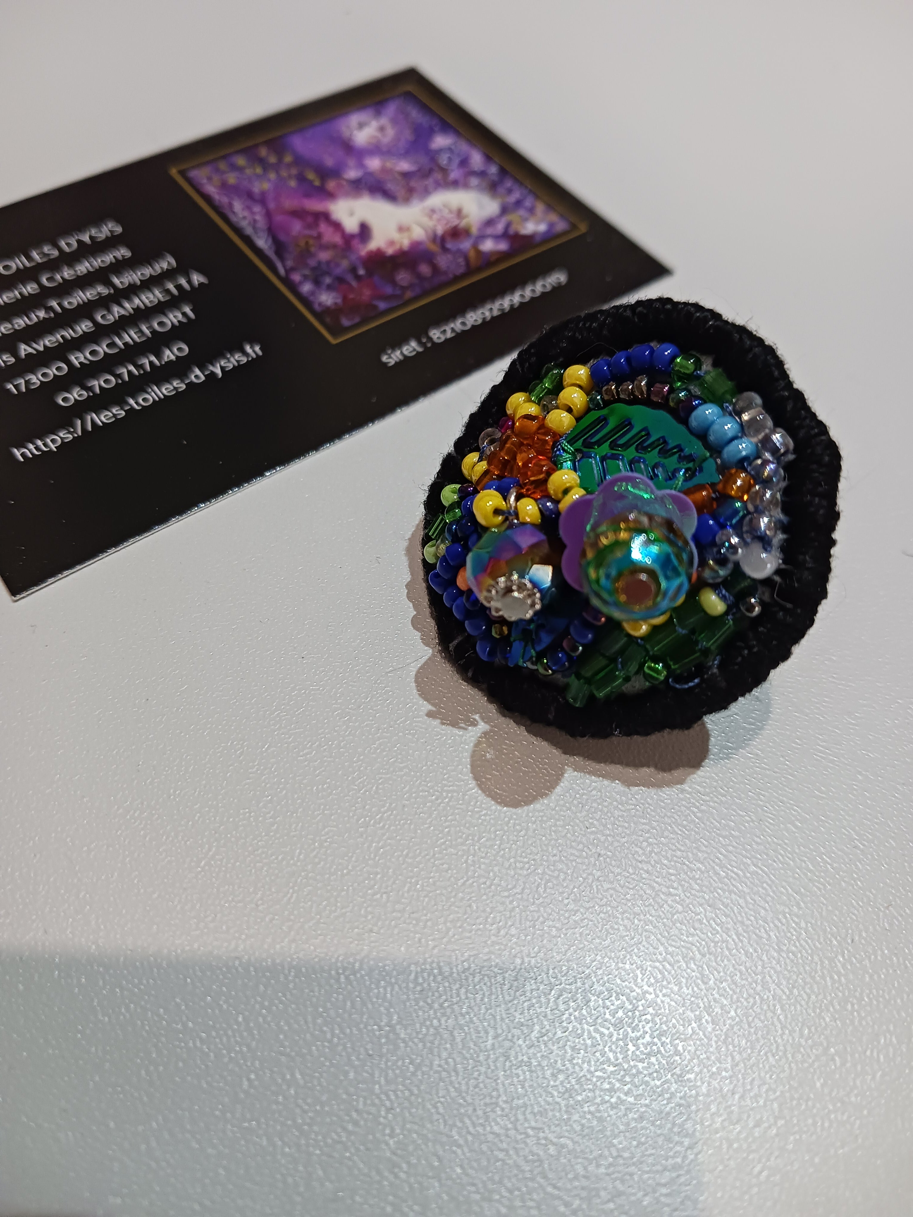 Bague Brodée "Une nuit d'été"