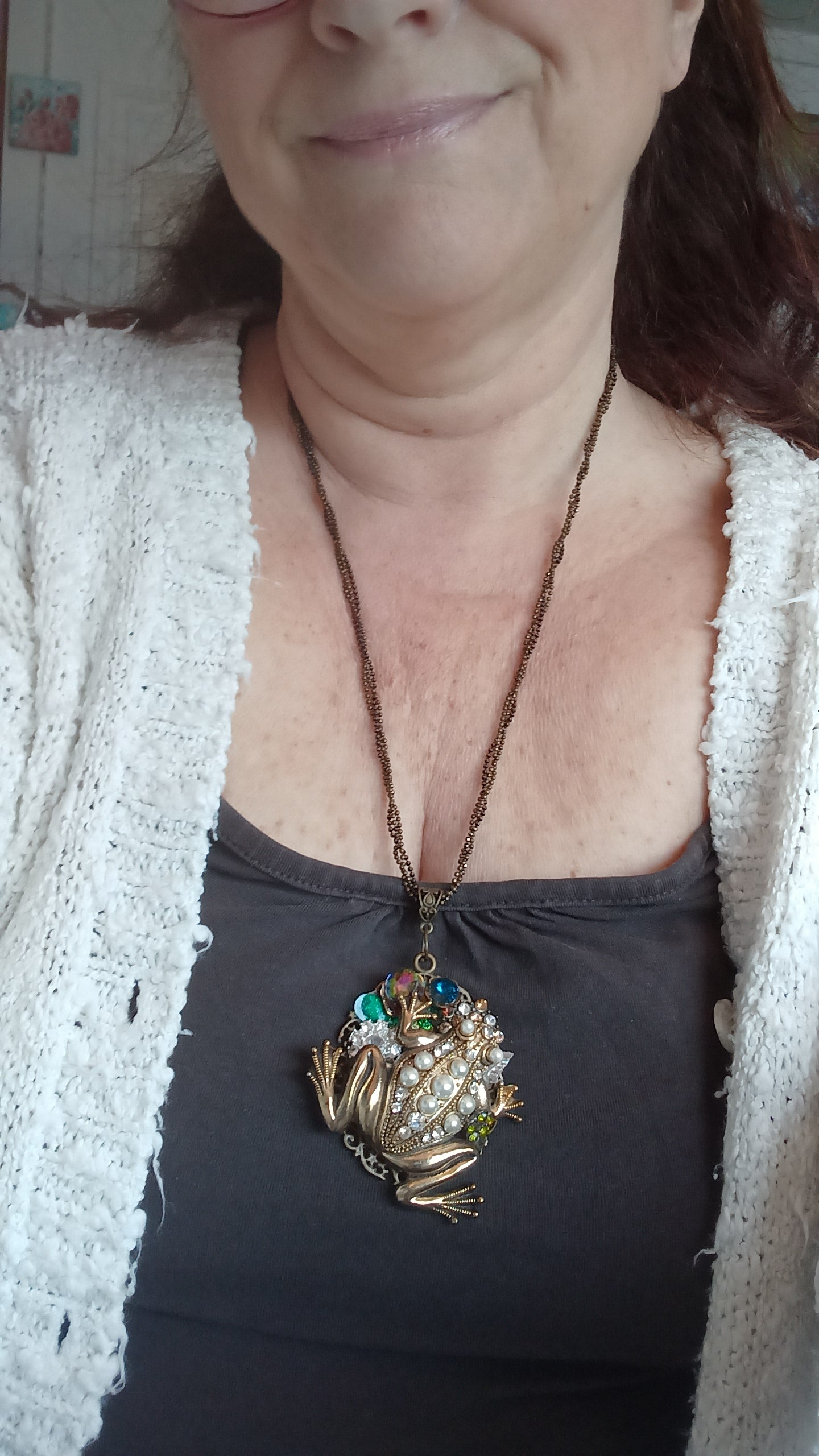 Collier jolie grenouille