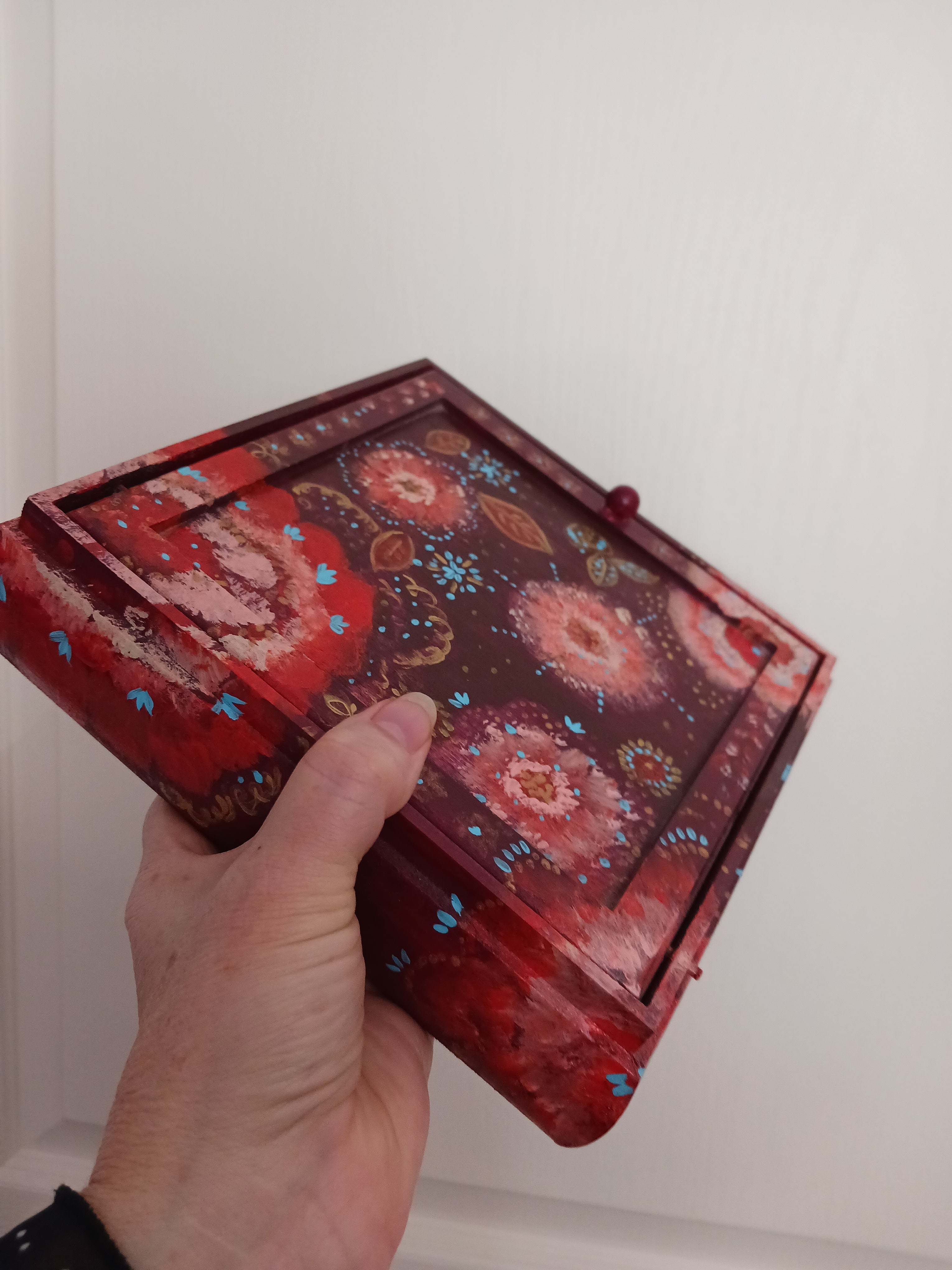 Coffret Fleurs orangé et prune