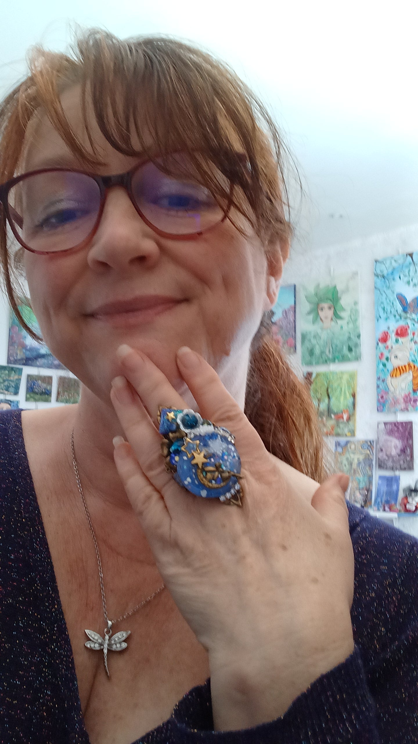 Grosse bague "Petite fée des étoiles"