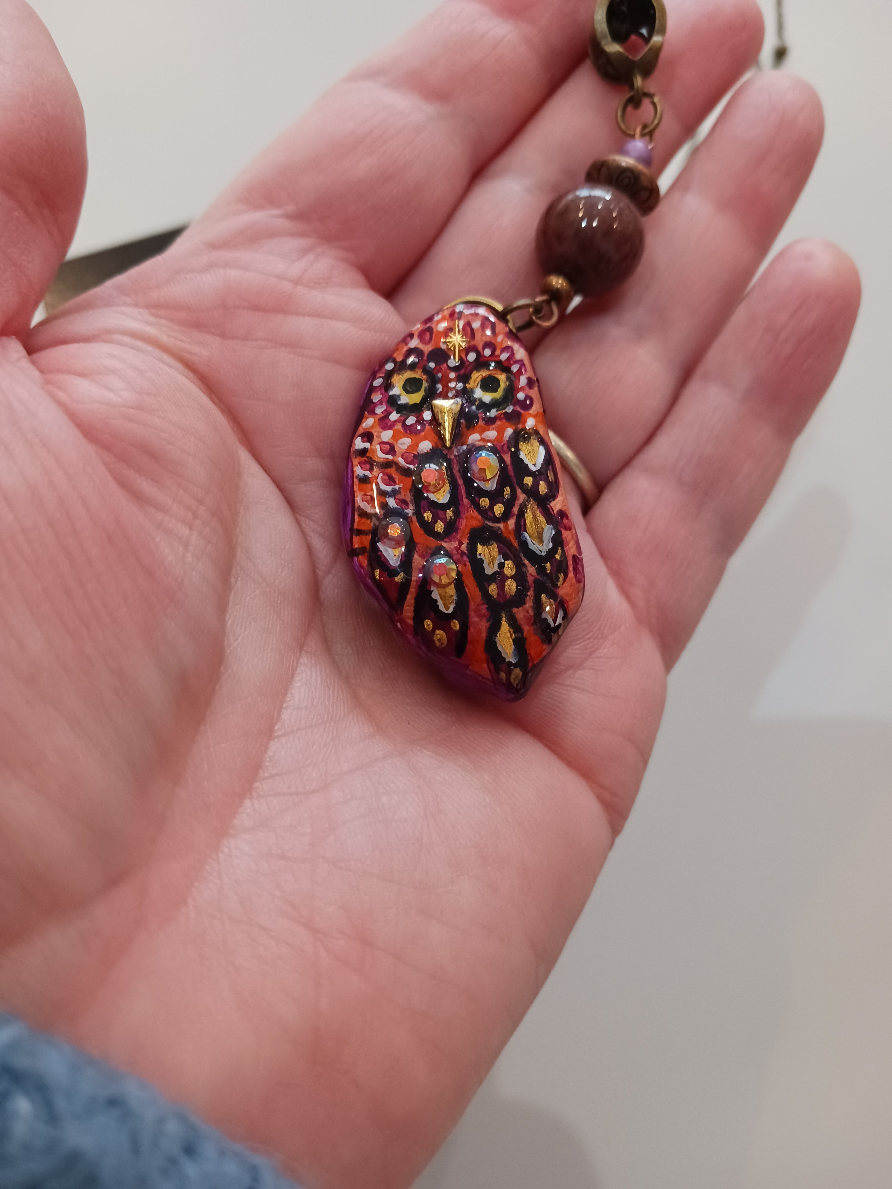 Collier chouette d'automne