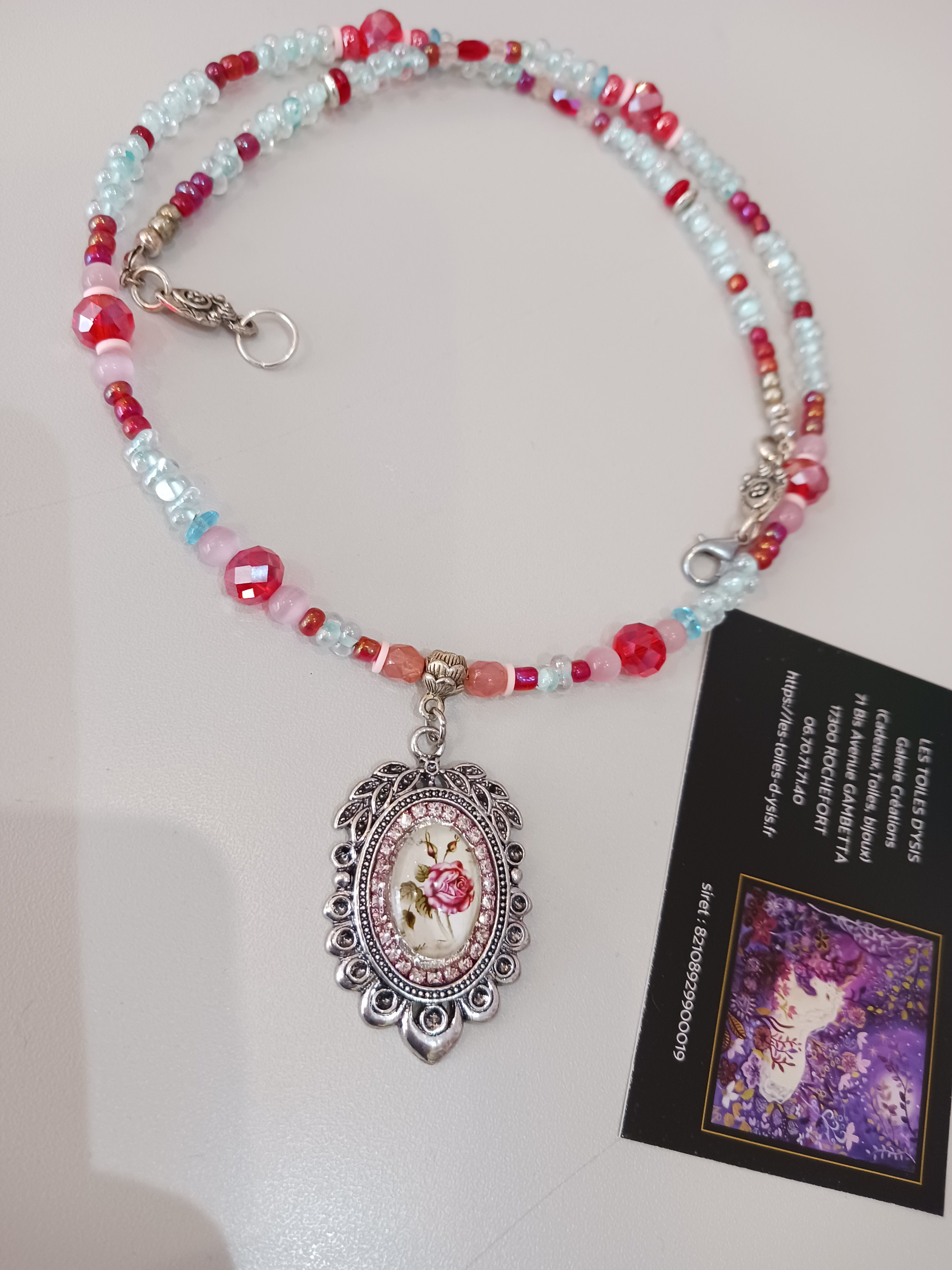 Collier rose 🌹 éternelle