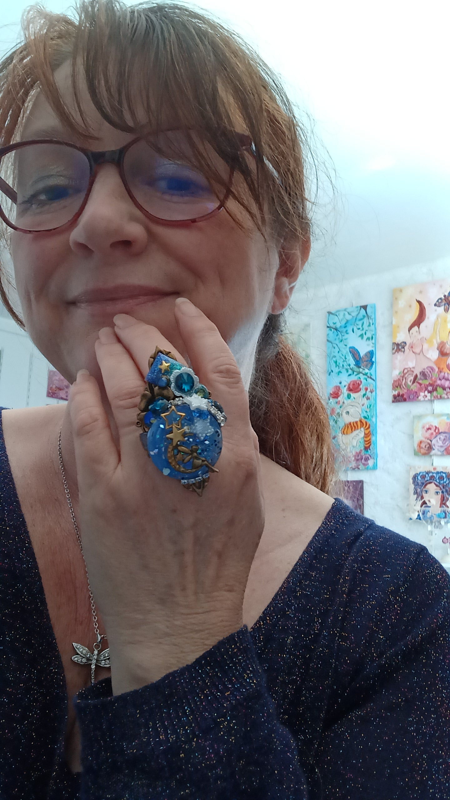 Grosse bague "Petite fée des étoiles"