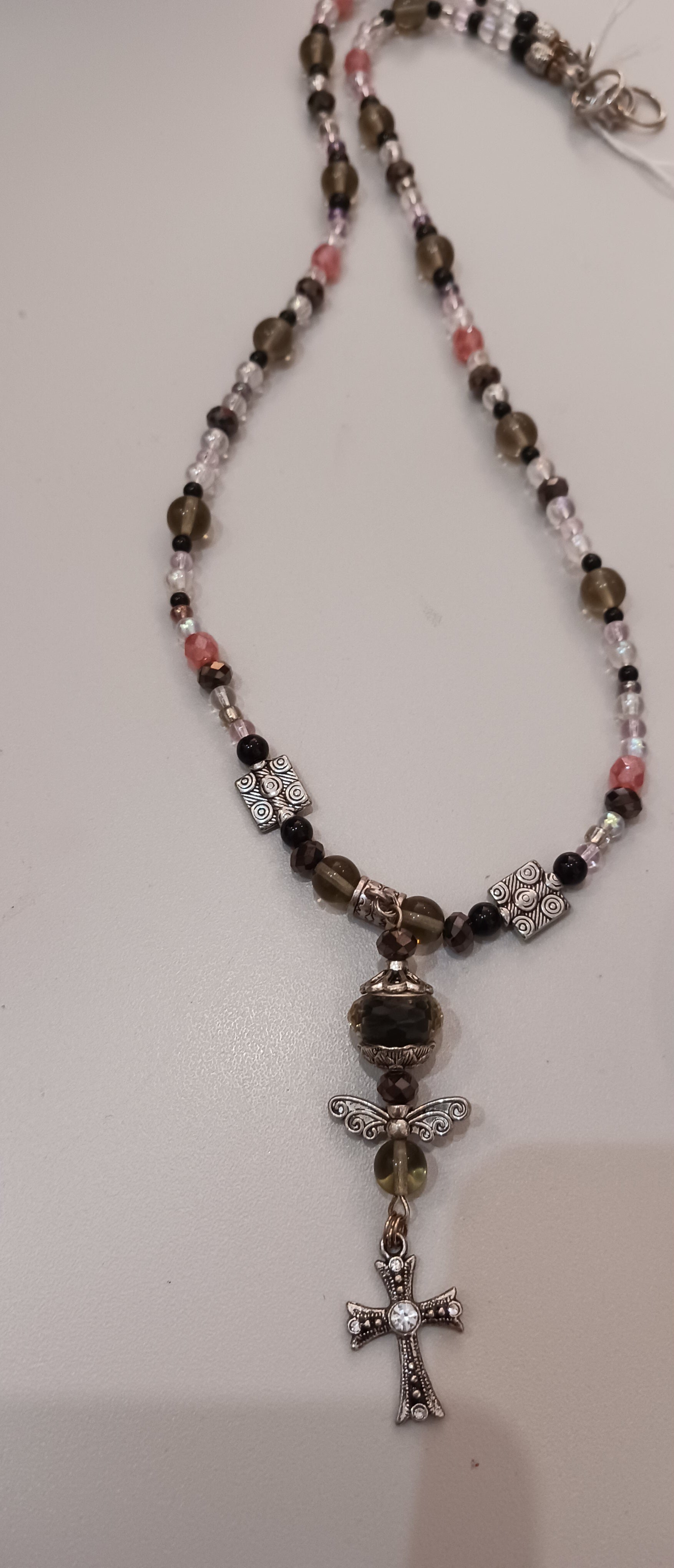 Collier ange et croix
