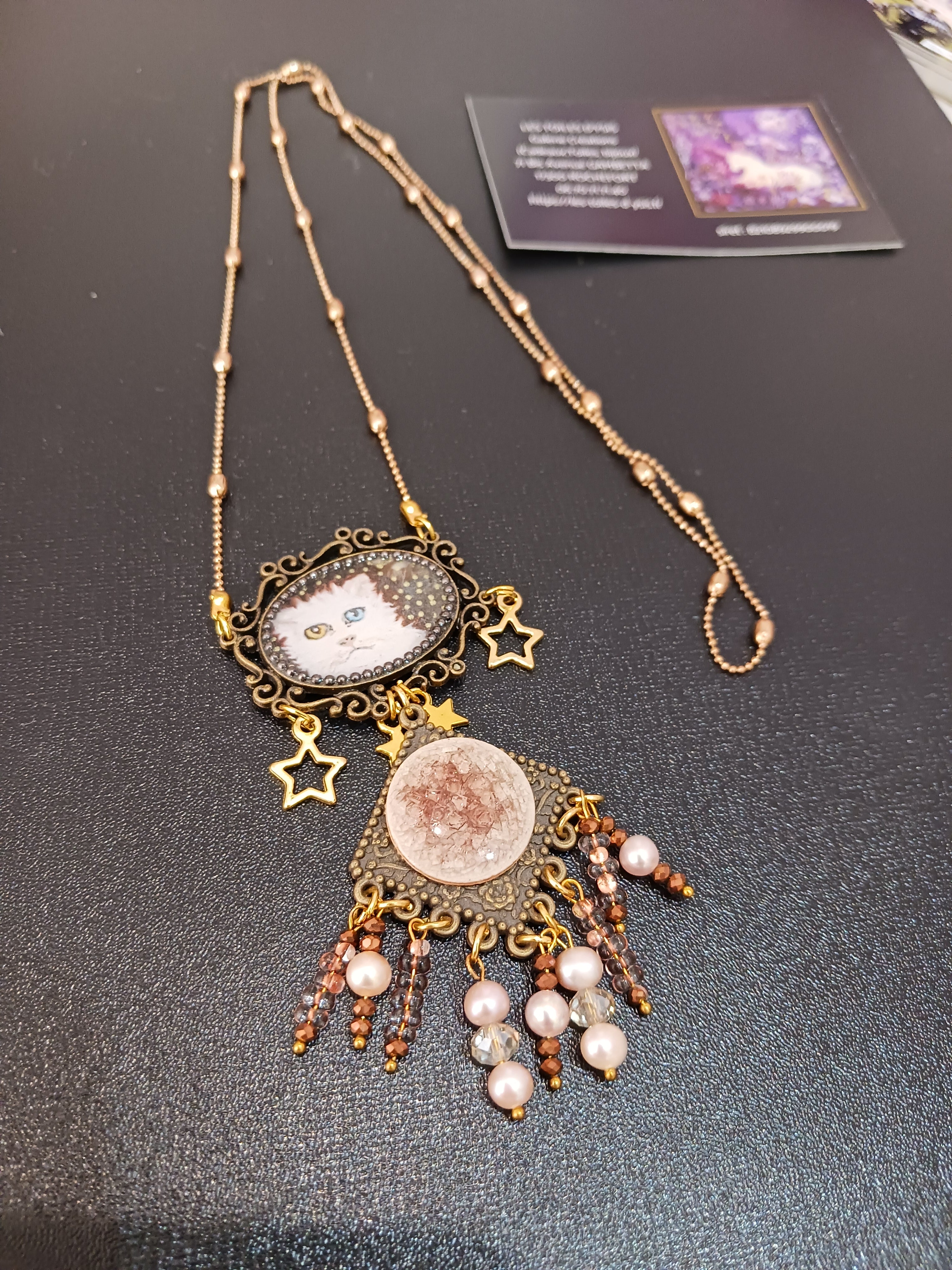 Collier Féérique Chat Comète