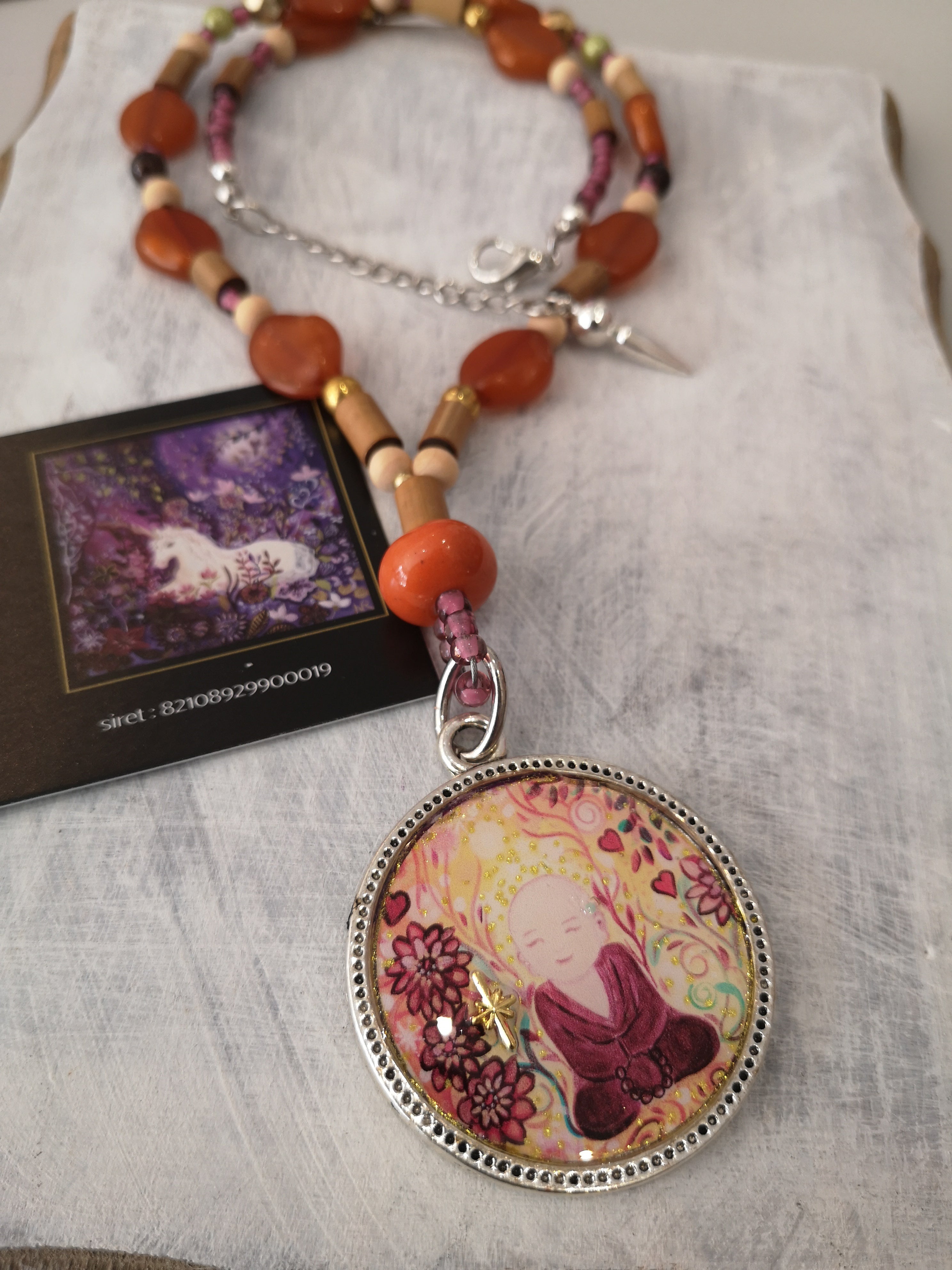 collier prune orangé