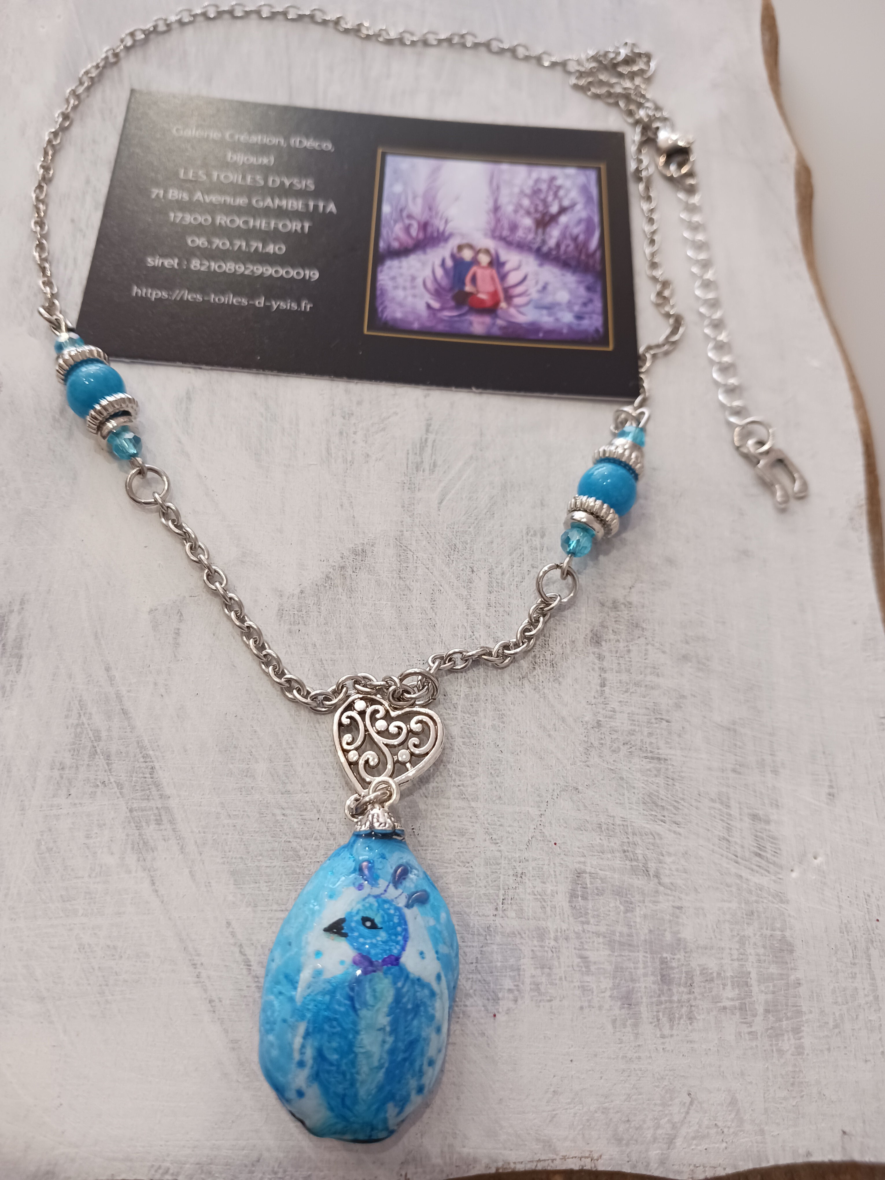 collier fait main galet