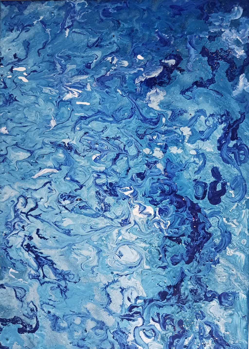 aqua, abstrait bleu, toile spirituelle