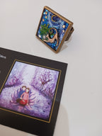 Bague chat sous la Lune