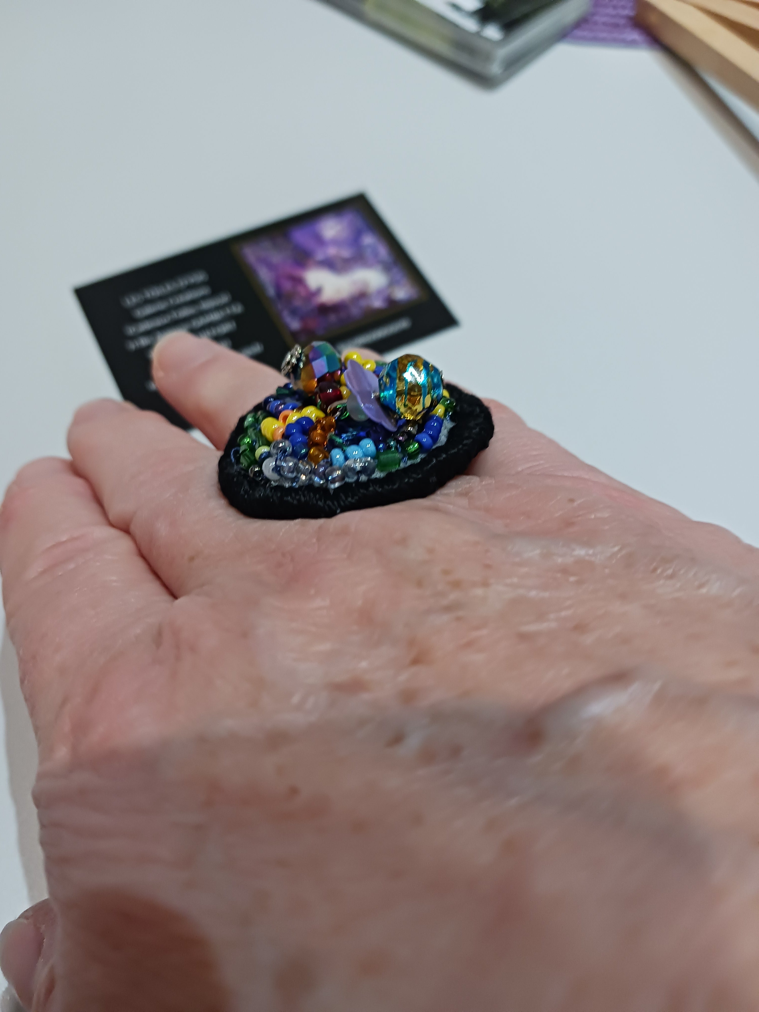 Bague Brodée "Une nuit d'été"