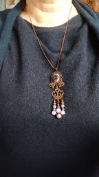 Collier Style ancien Mauve