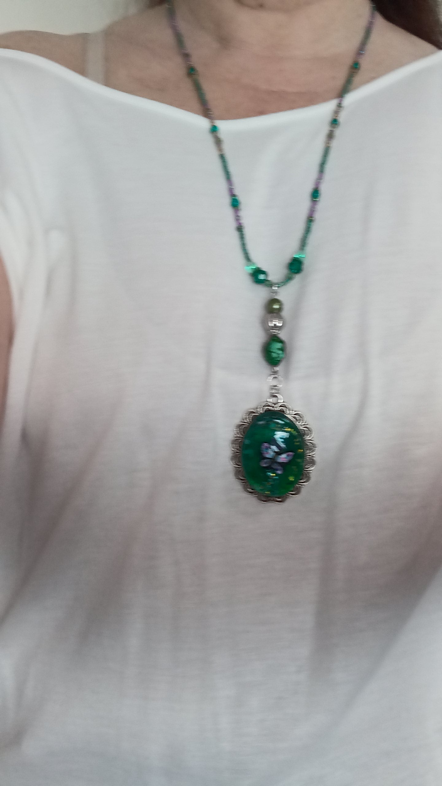 Collier féérie papillonante