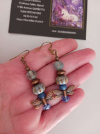 Boucles spiritualité "cuivre bleu"