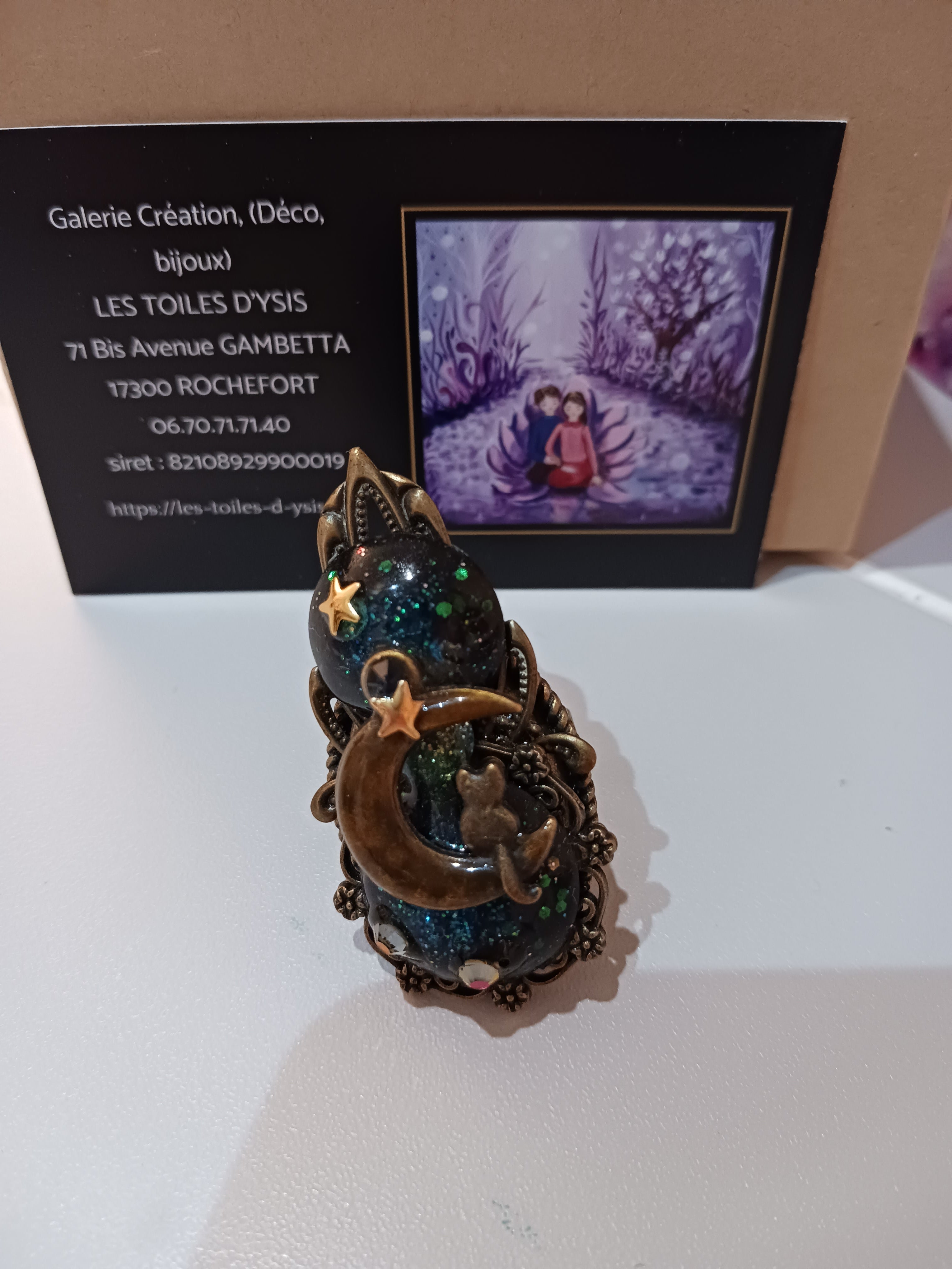 Bague Chat sur la lune