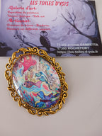 Broche " Les âmes pures" inspiration Chagall