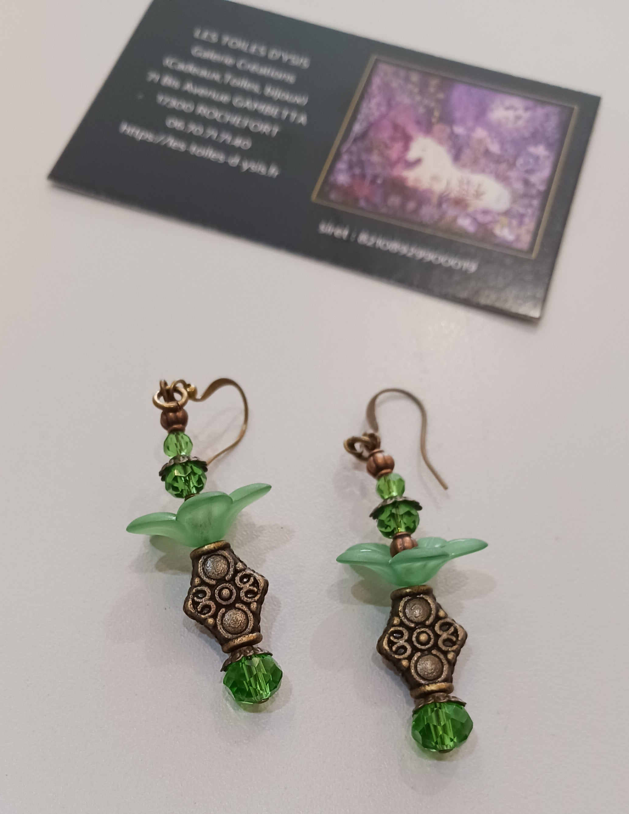 Boucles fleurs et bronze