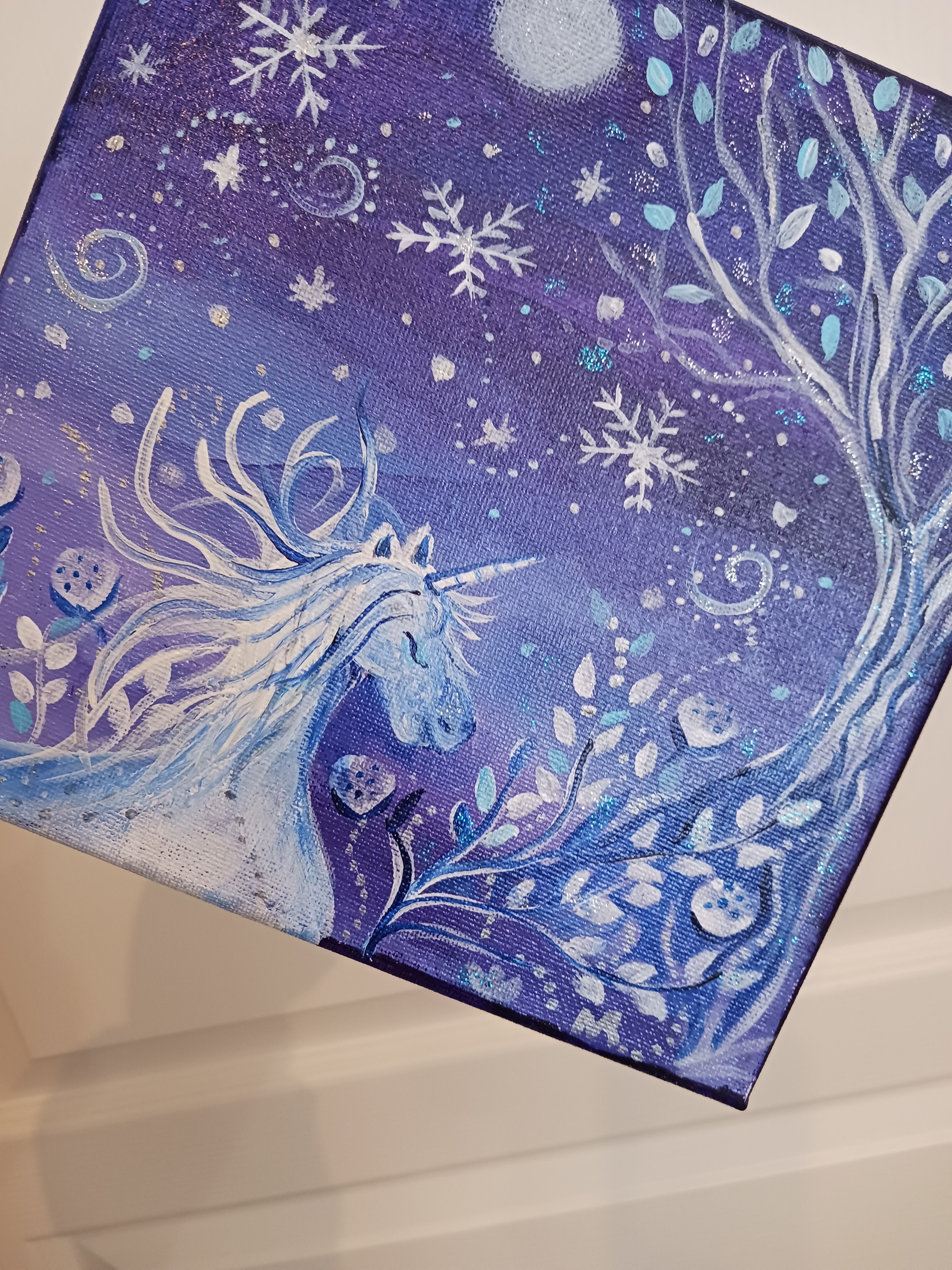 Licorne sous la neige