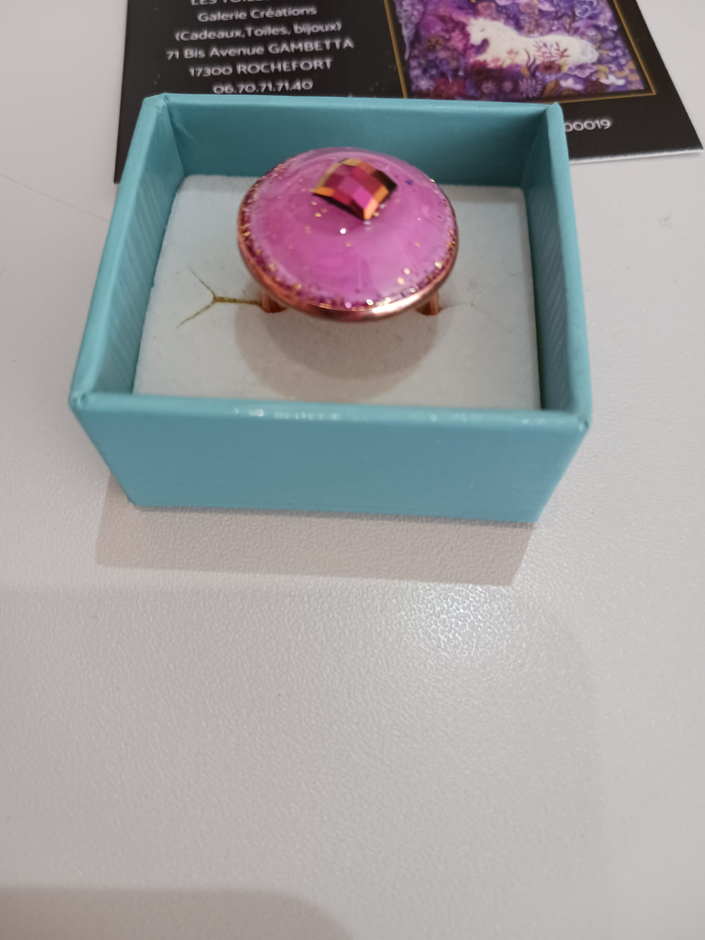 Bague "Galaxie Guimauve"