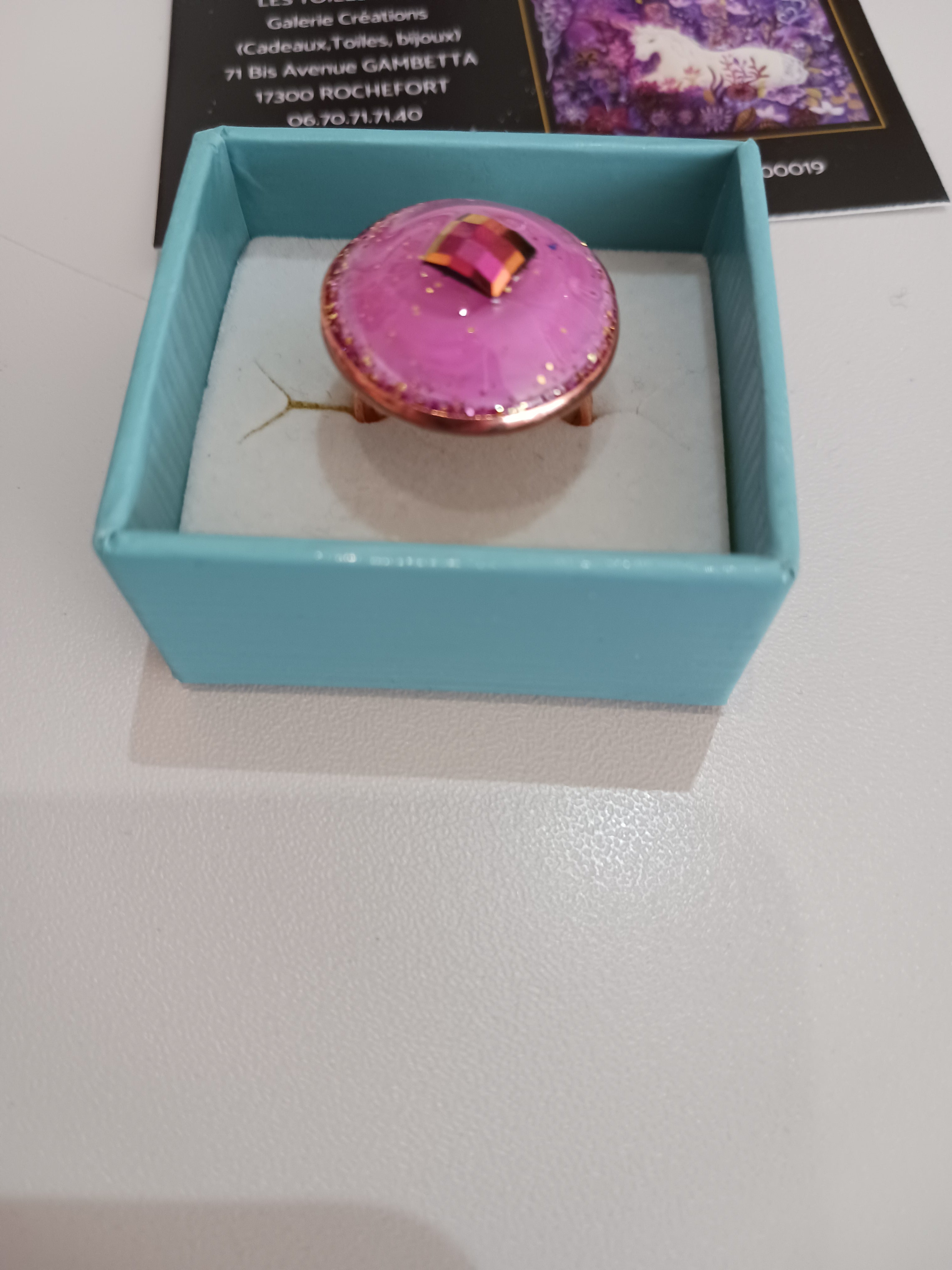 Bague "Galaxie Guimauve"