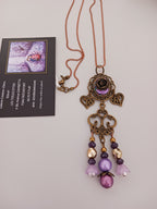 Collier Style ancien Mauve