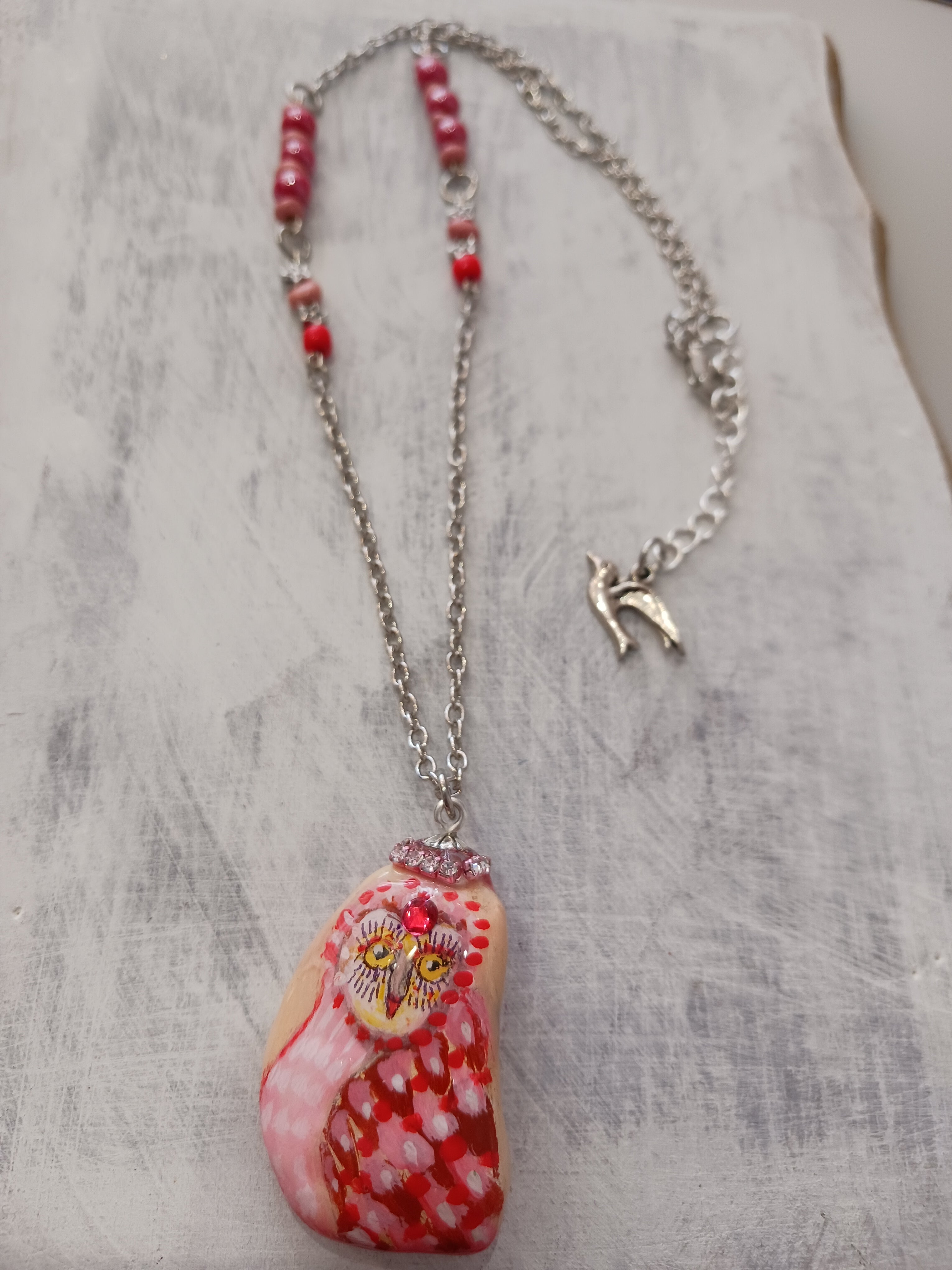 Collier Galet chouette
