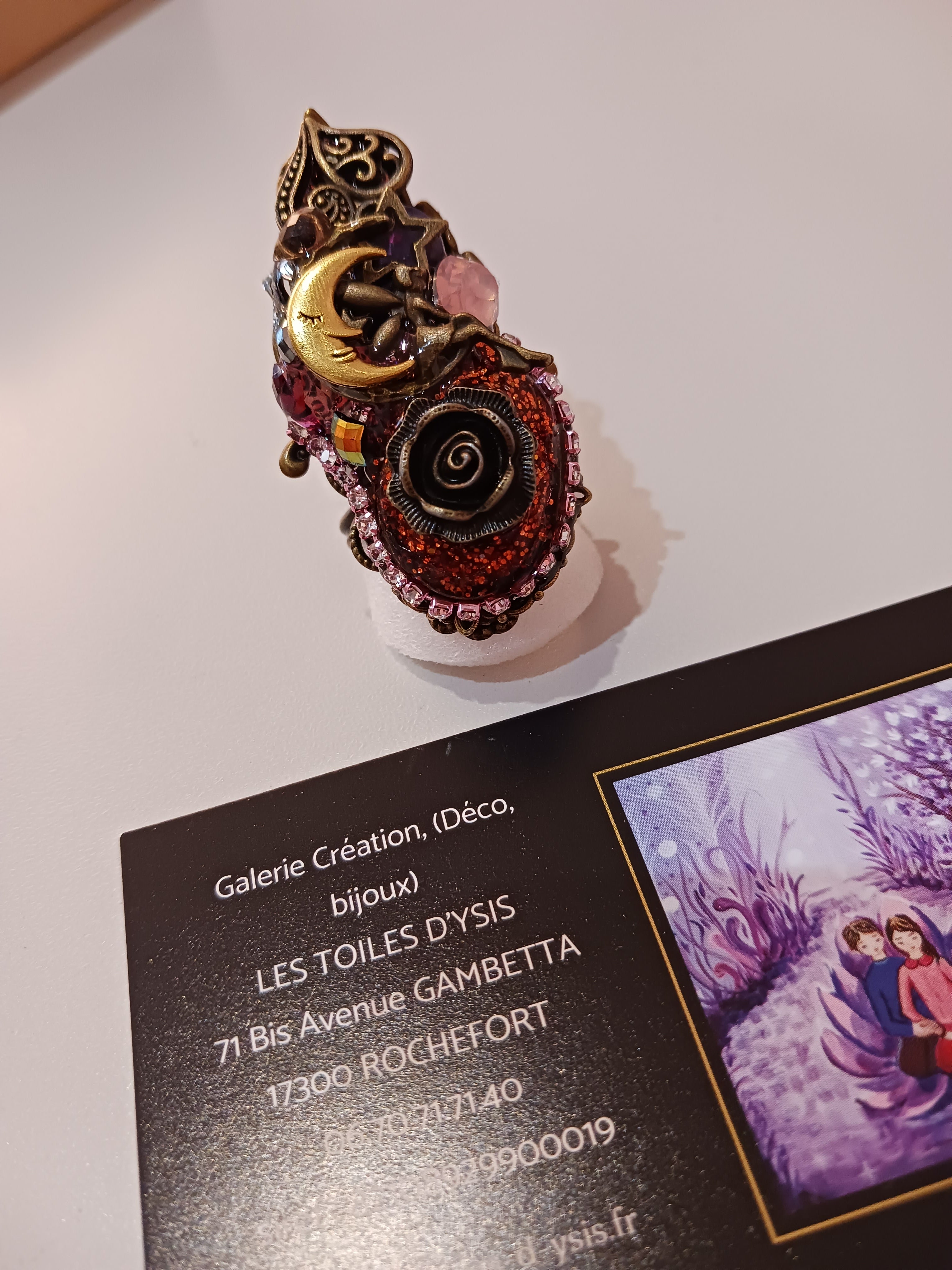 Bague "rose de bronze"
