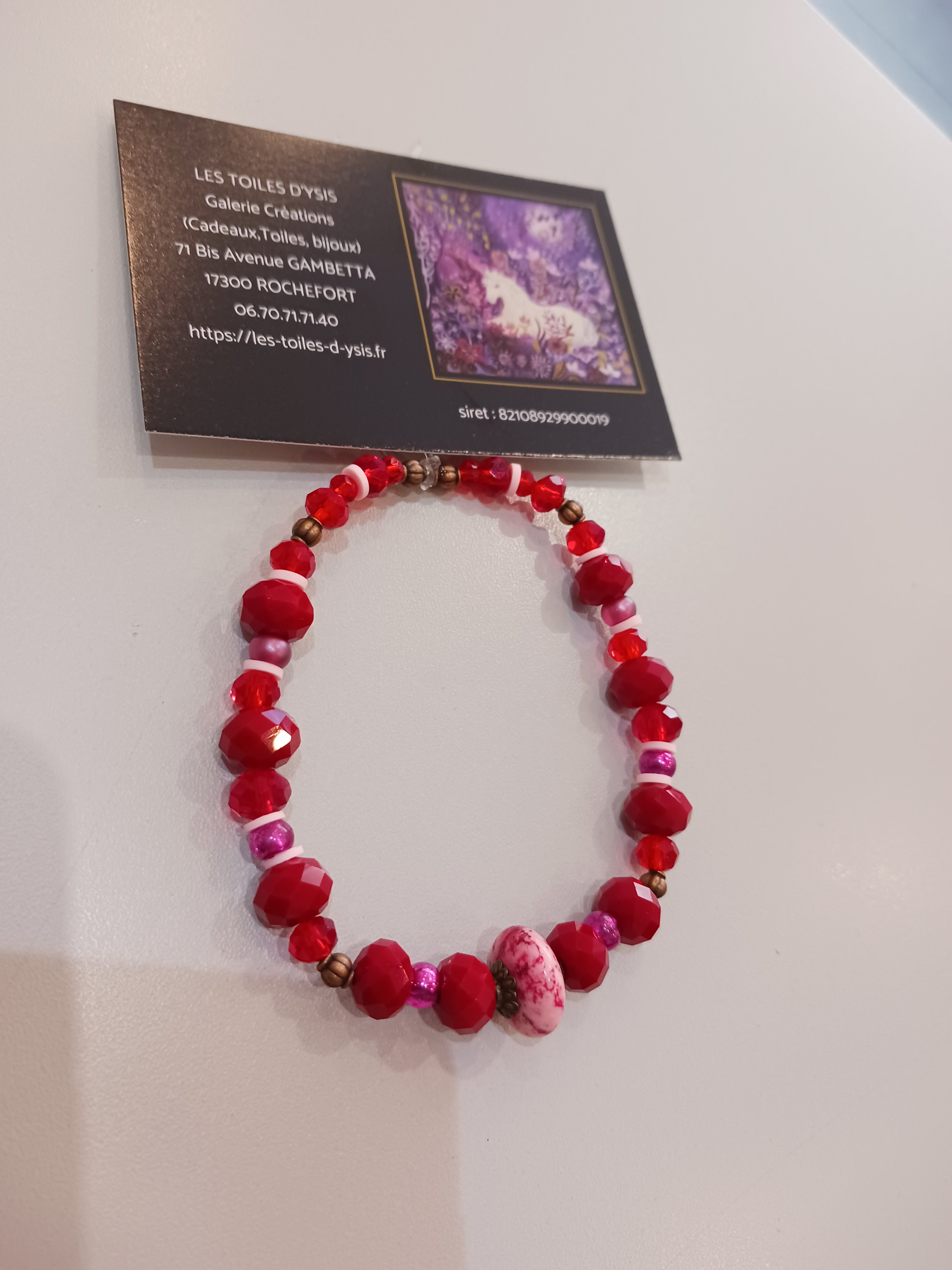 Bracelet Bonbon rouge et rose
