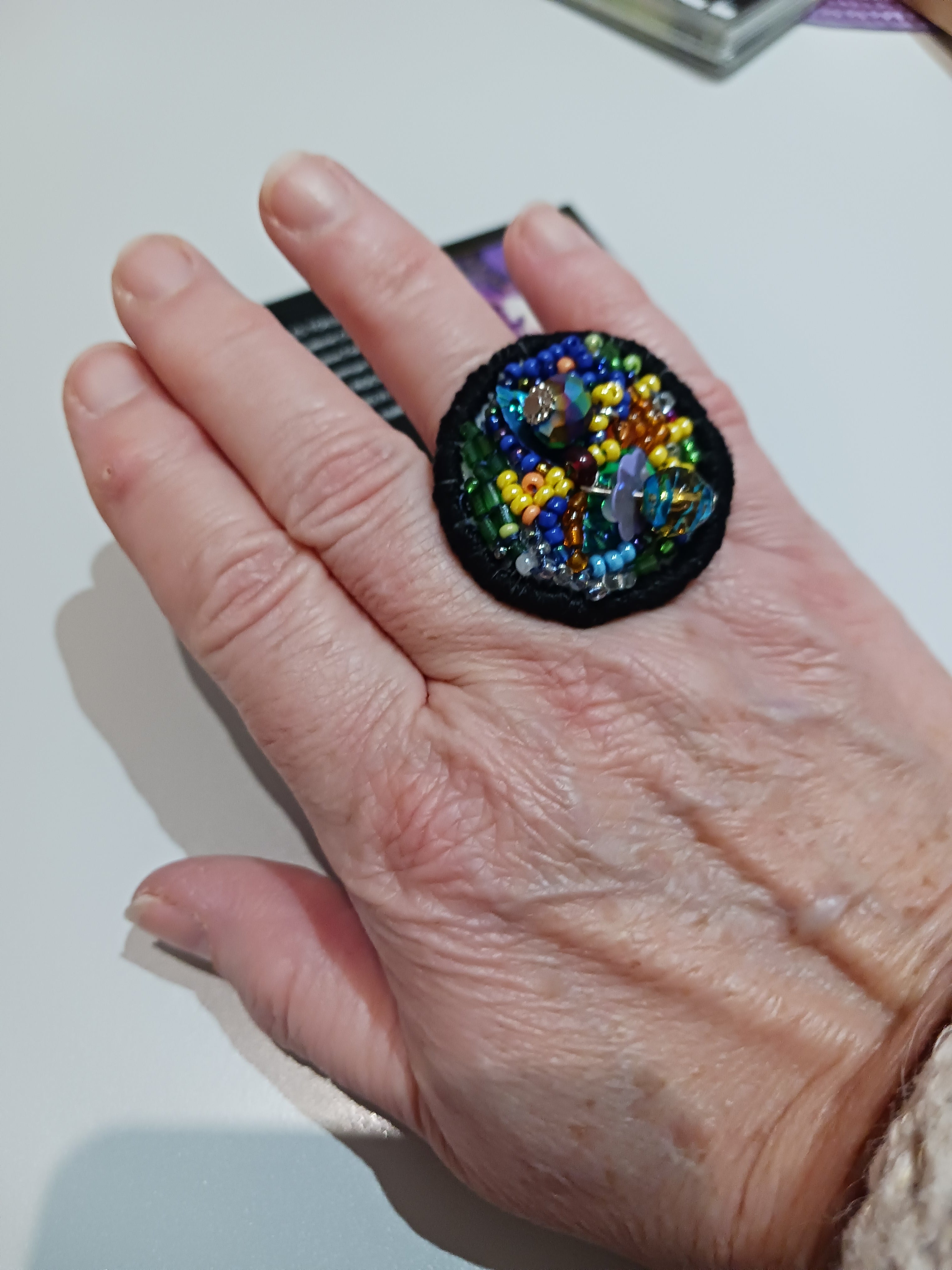 Bague Brodée "Une nuit d'été"