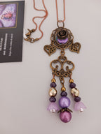 Collier Style ancien Mauve
