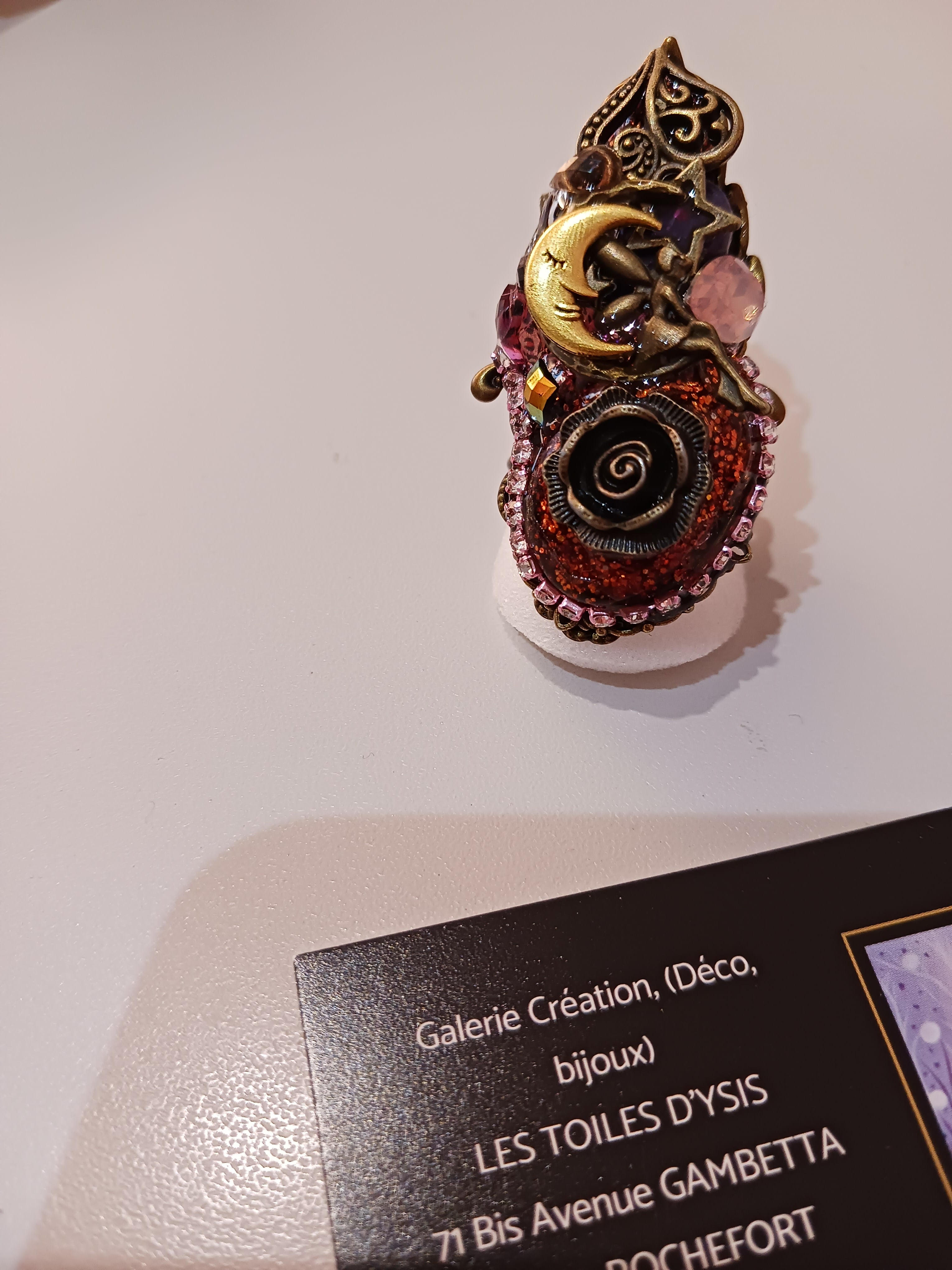 Bague "rose de bronze"