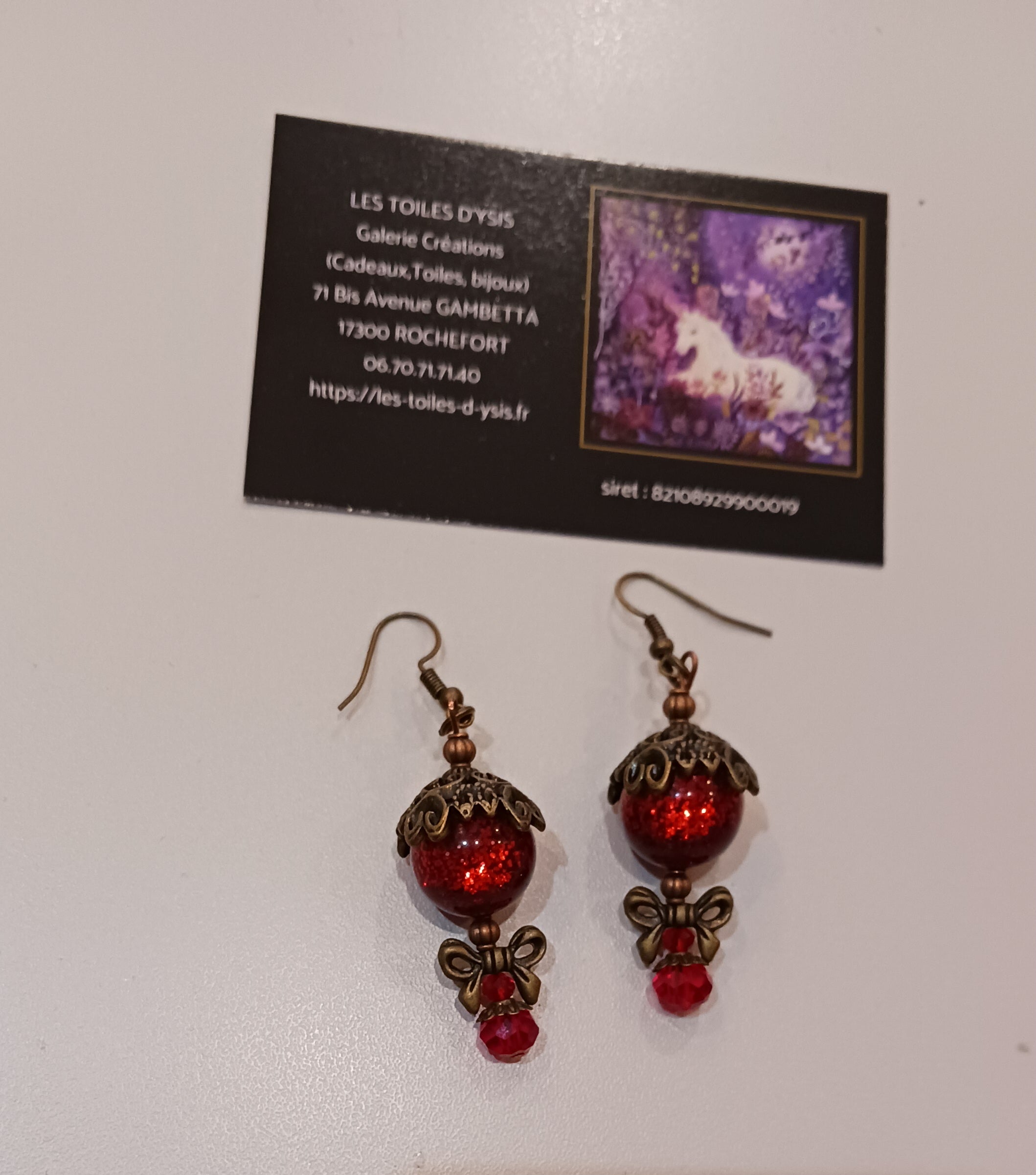 Boucles Rouge nœuds de Bronze