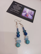 Parure "angélite, turquoise, agate"
