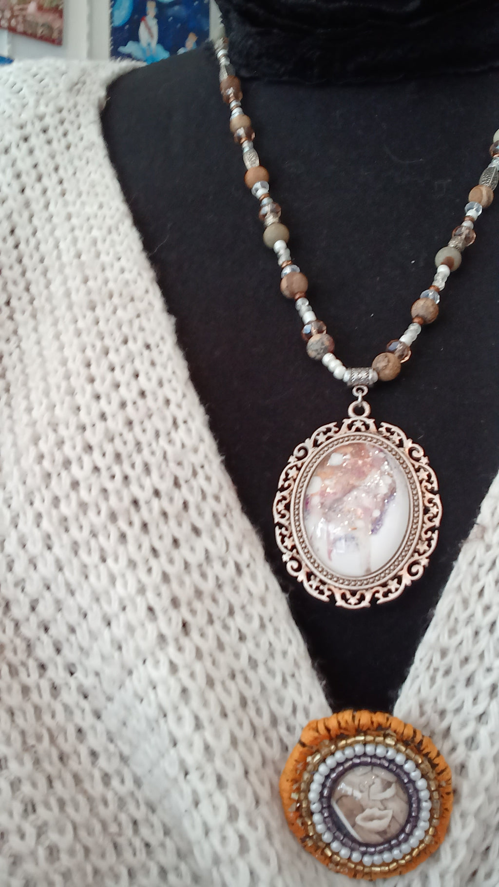 Collier brume céleste