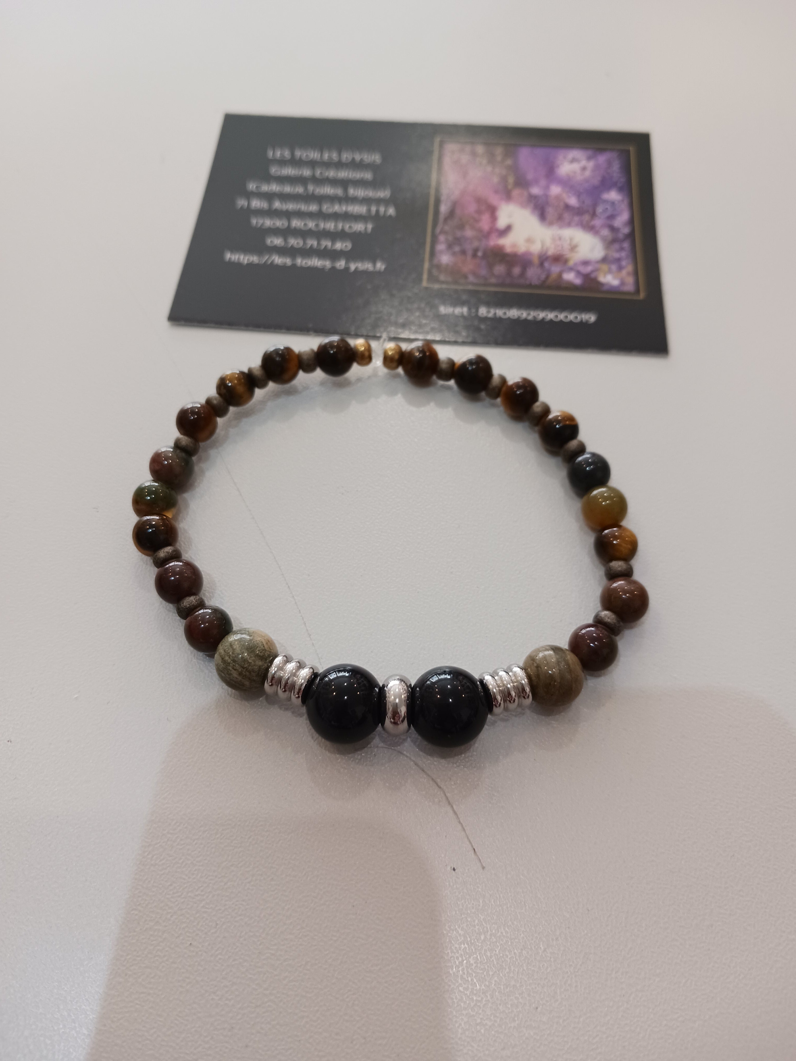 Bracelet homme Onyx et mélange