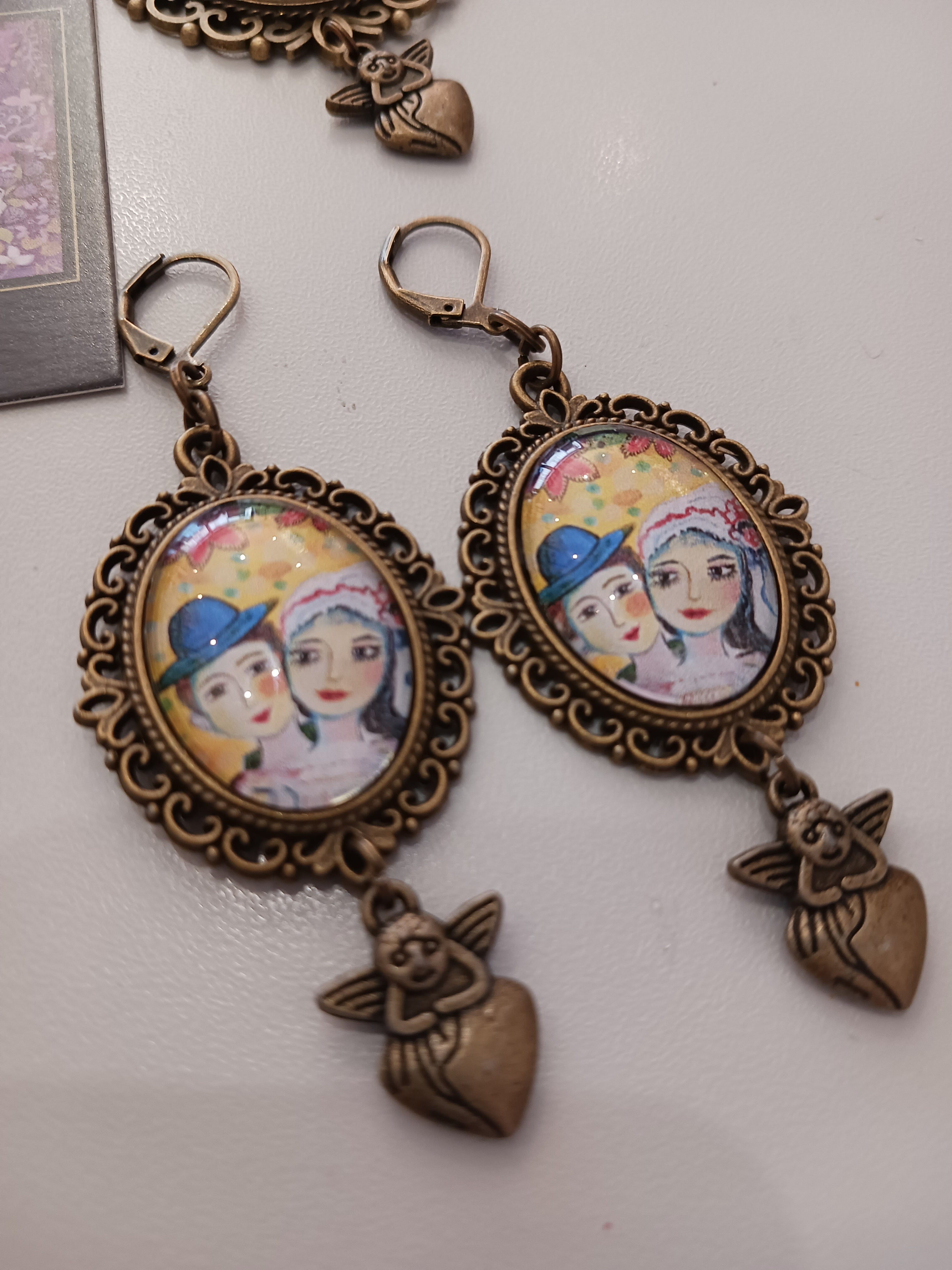 Parure "Les noces" Inspiration Chagall Vendue