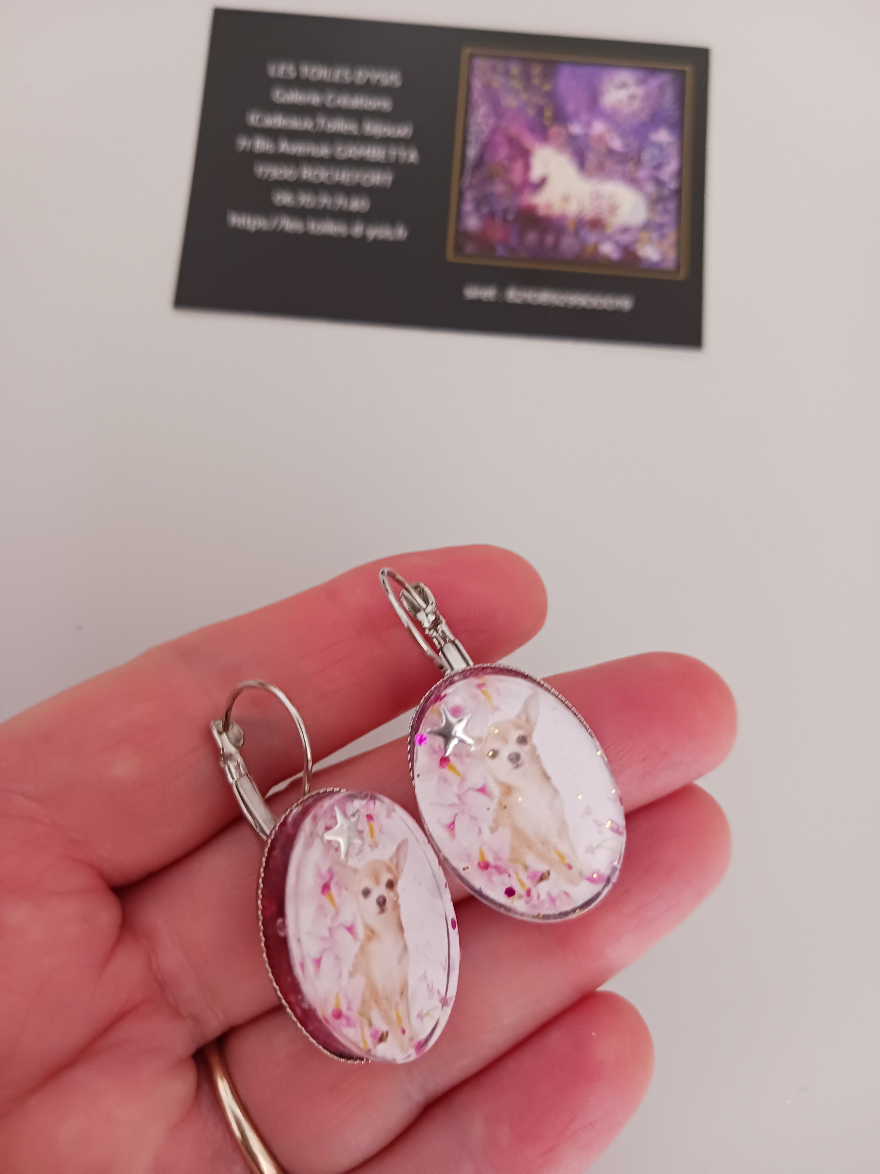 Boucles dormeuses "Petit toutou "