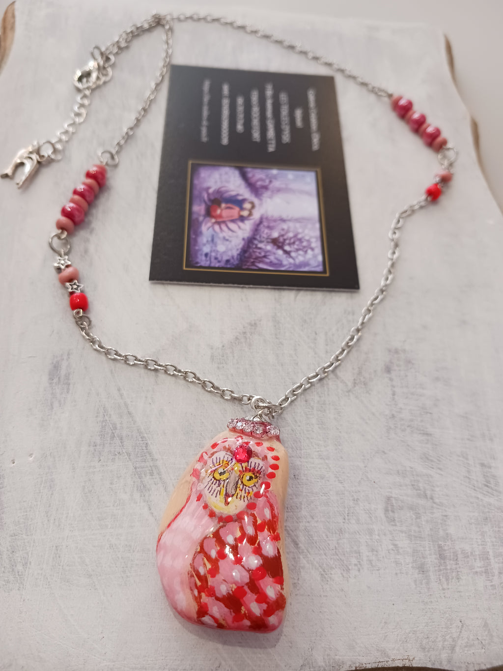 Collier Galet chouette