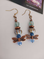 Boucles spiritualité "cuivre bleu"