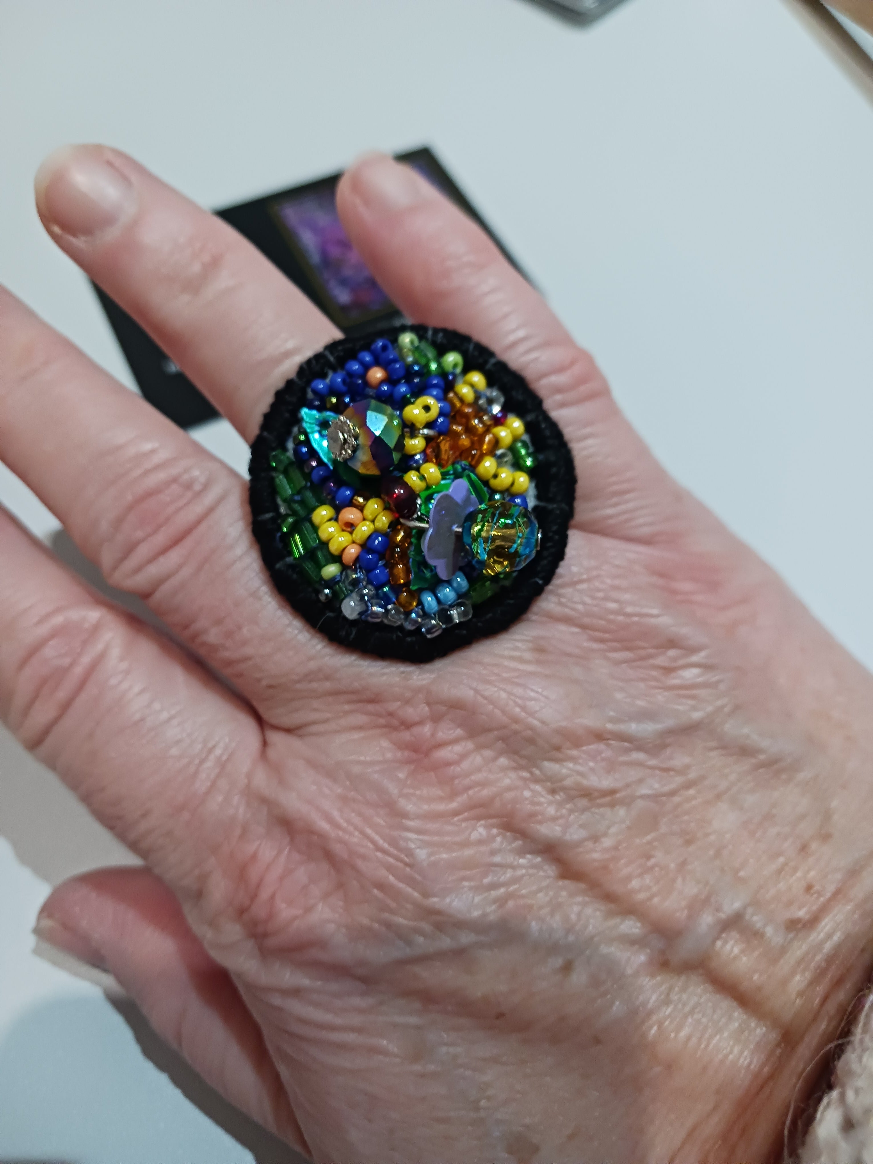 Bague Brodée "Une nuit d'été"