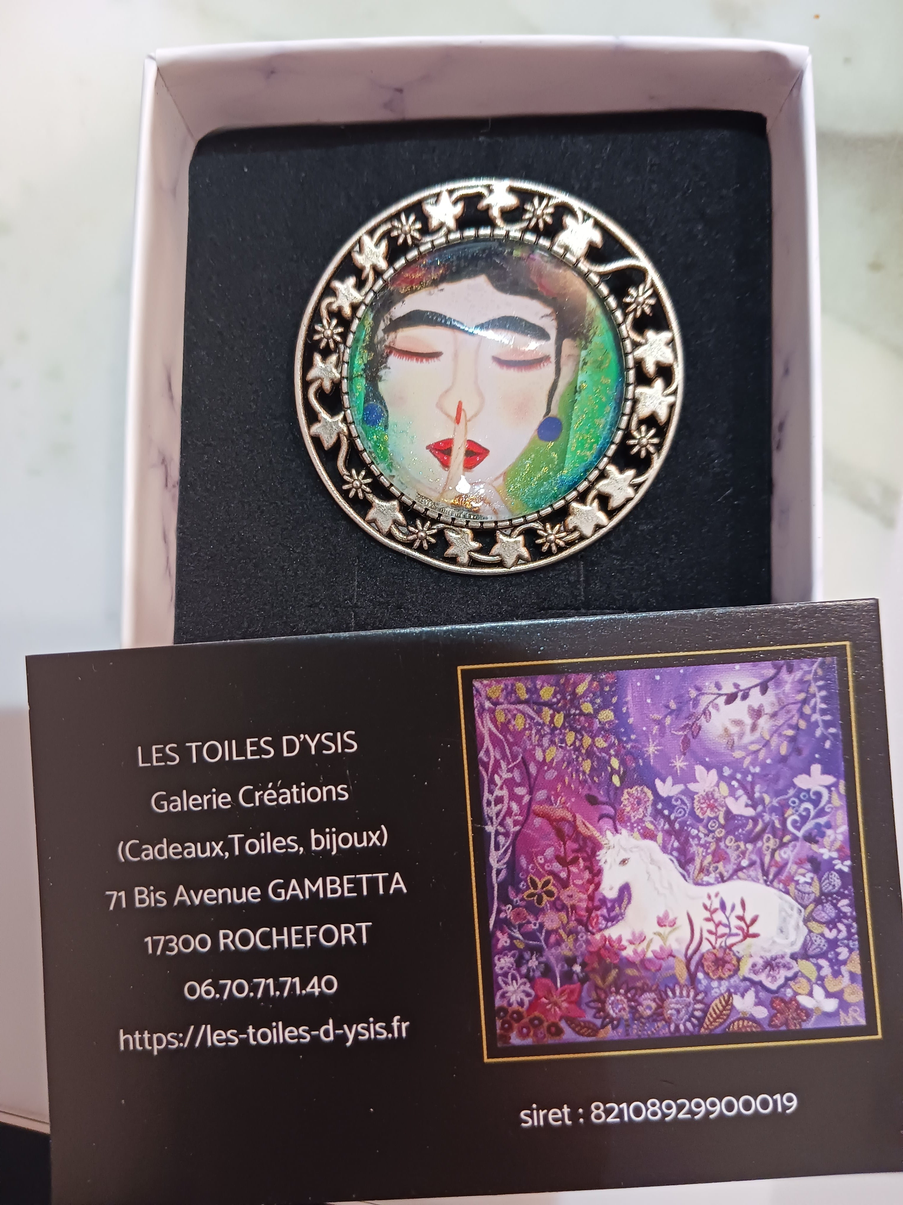 Broche "Chuuuut" Inspiration Frida Kahlo