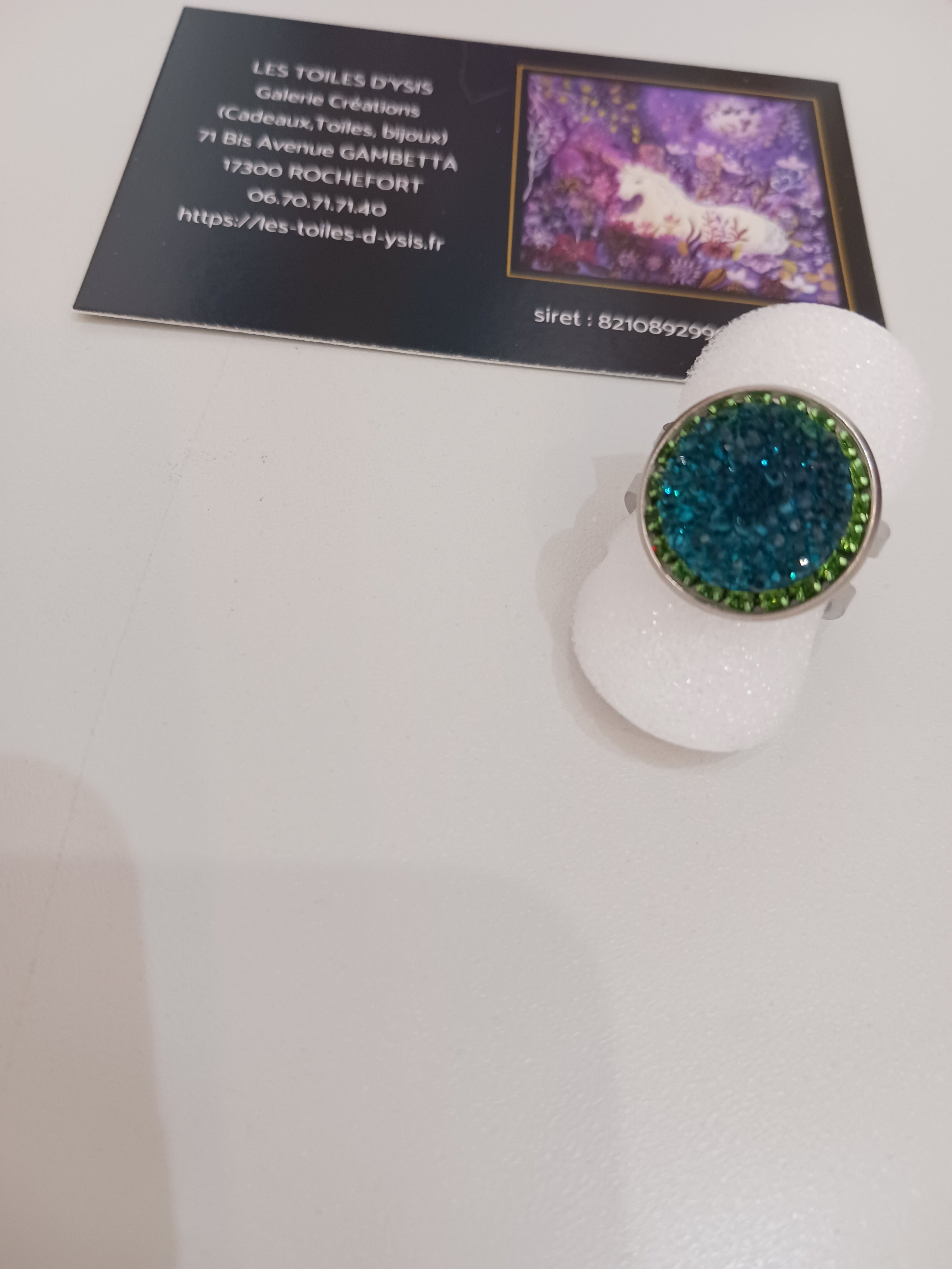 Bague vert émeraude
