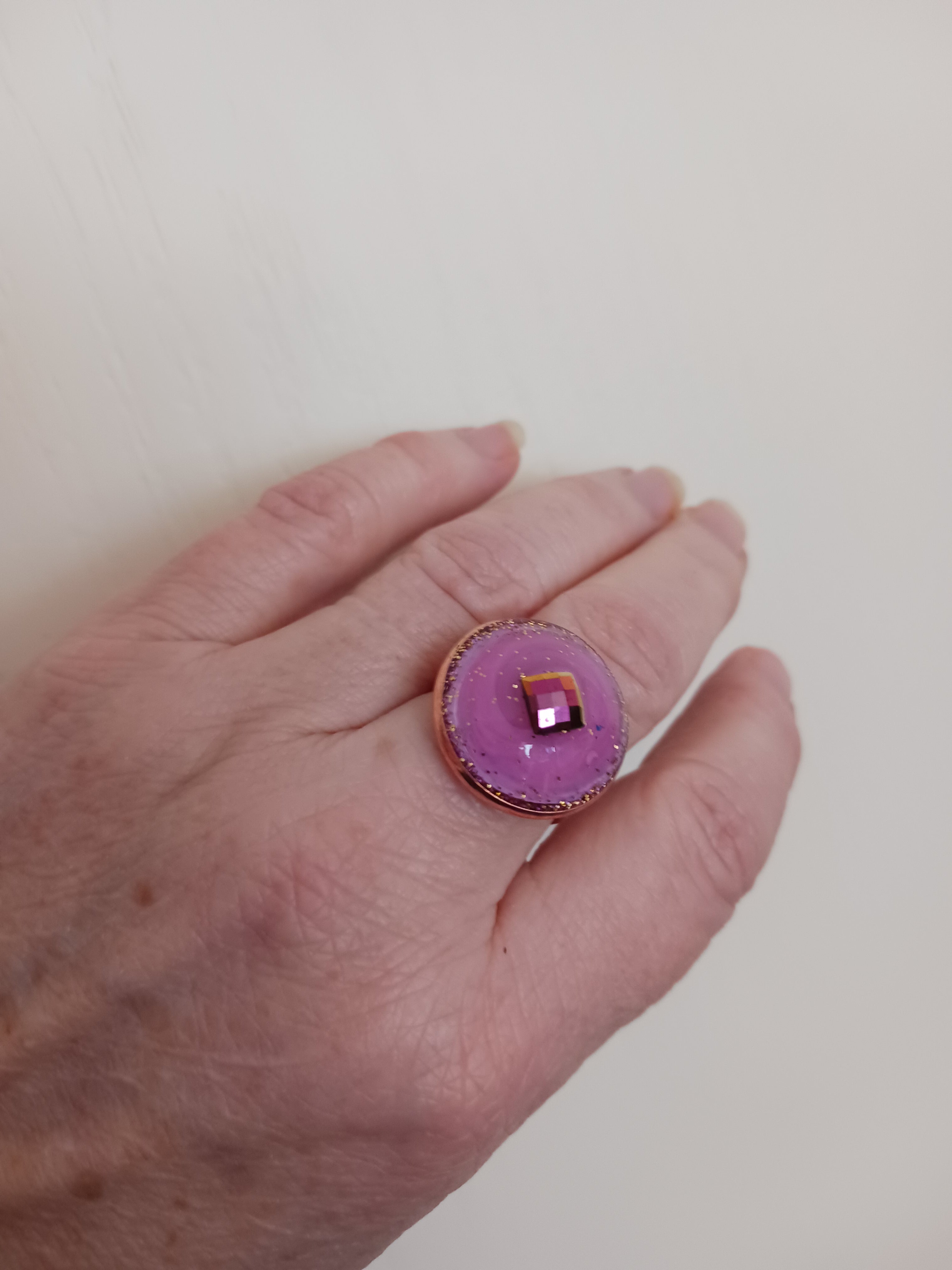 Bague "Galaxie Guimauve"